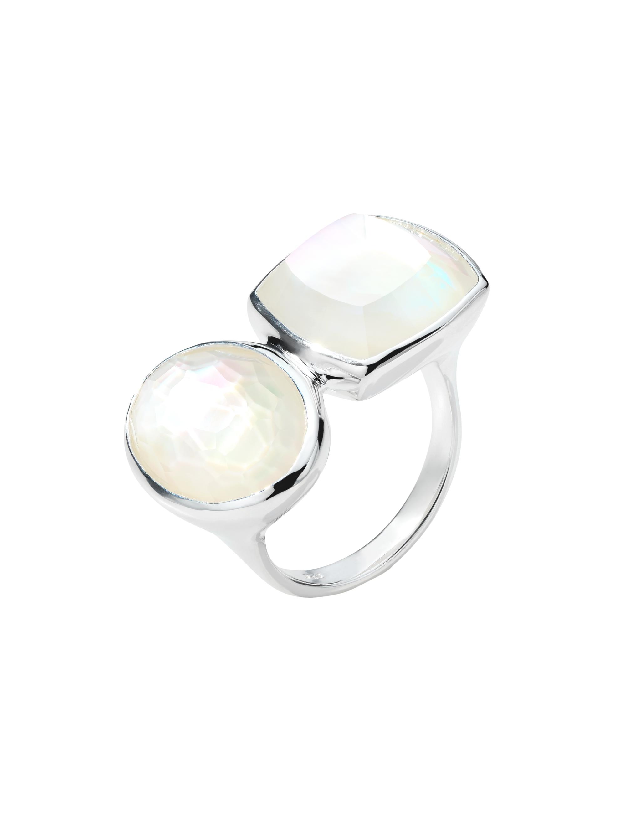 Ippolita Women's Rock Candy Large Stone Mixed-Cut Oval & Cushion Sterling Silver & Doublet Ring - Rock Crystal
