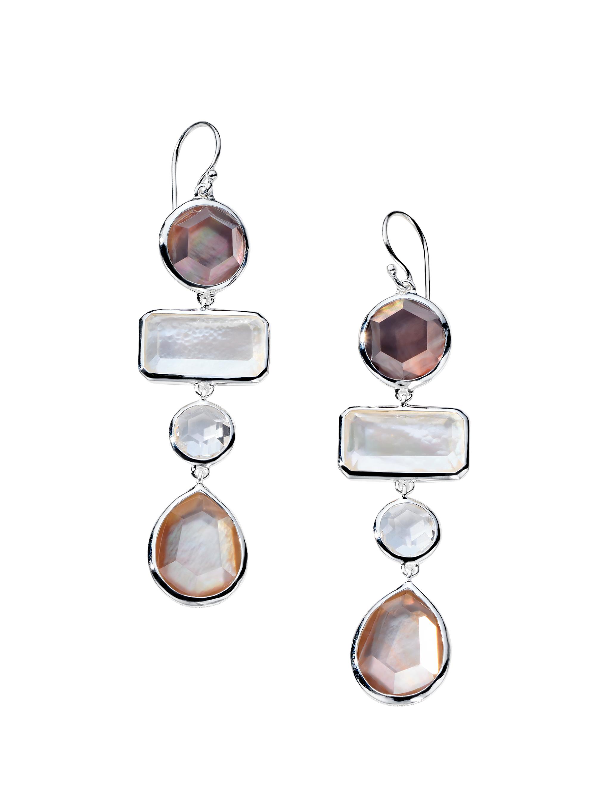 Ippolita Women's Rock Candy  Mixed-Cut 4-Tier Sterling Silver & Doublet Drop Earrings - Sabbia