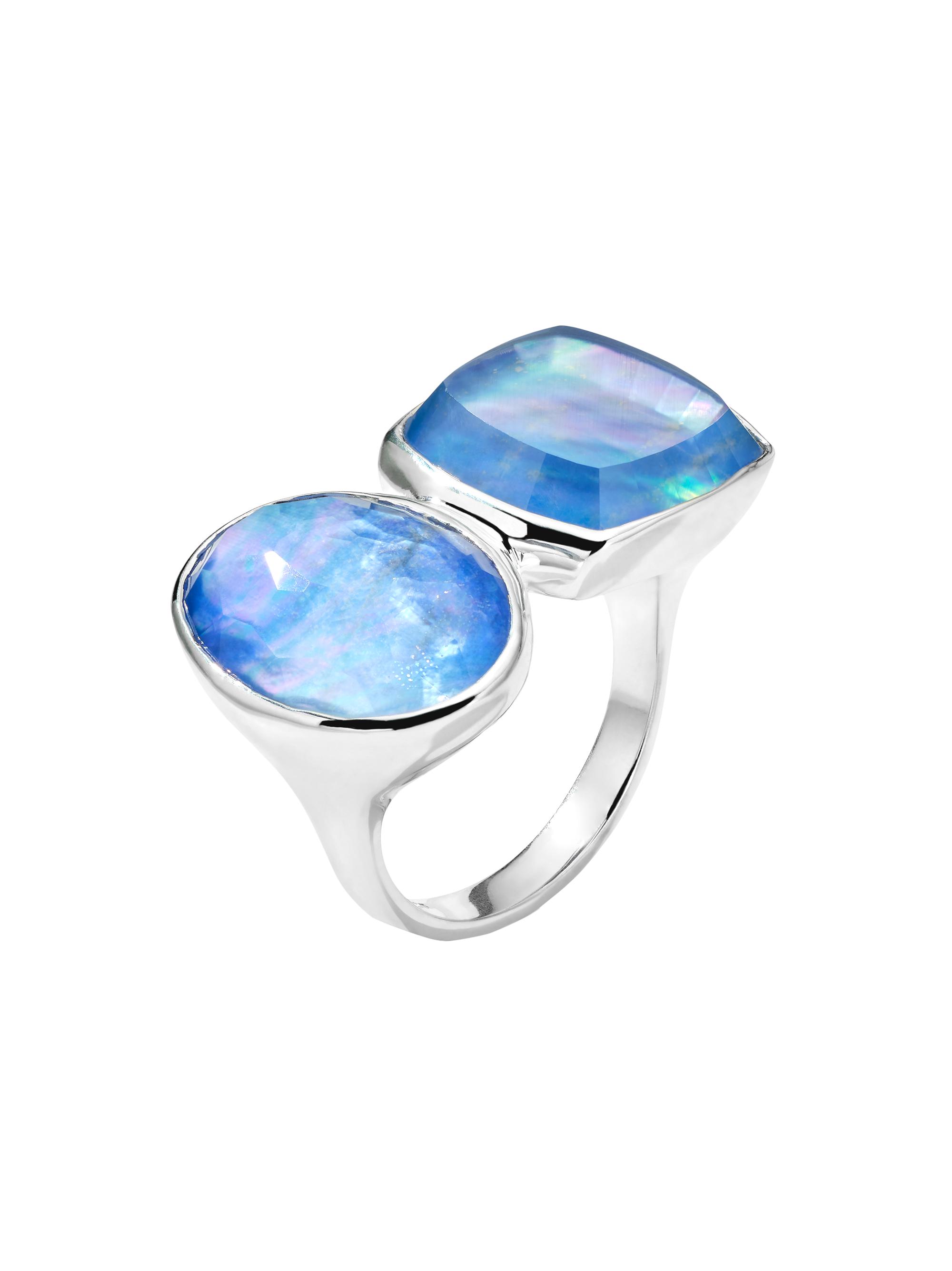 Ippolita Women's Rock Candy Large Stone Mixed-Cut Oval & Cushion Sterling Silver & Triplet Ring - Rock Crystal