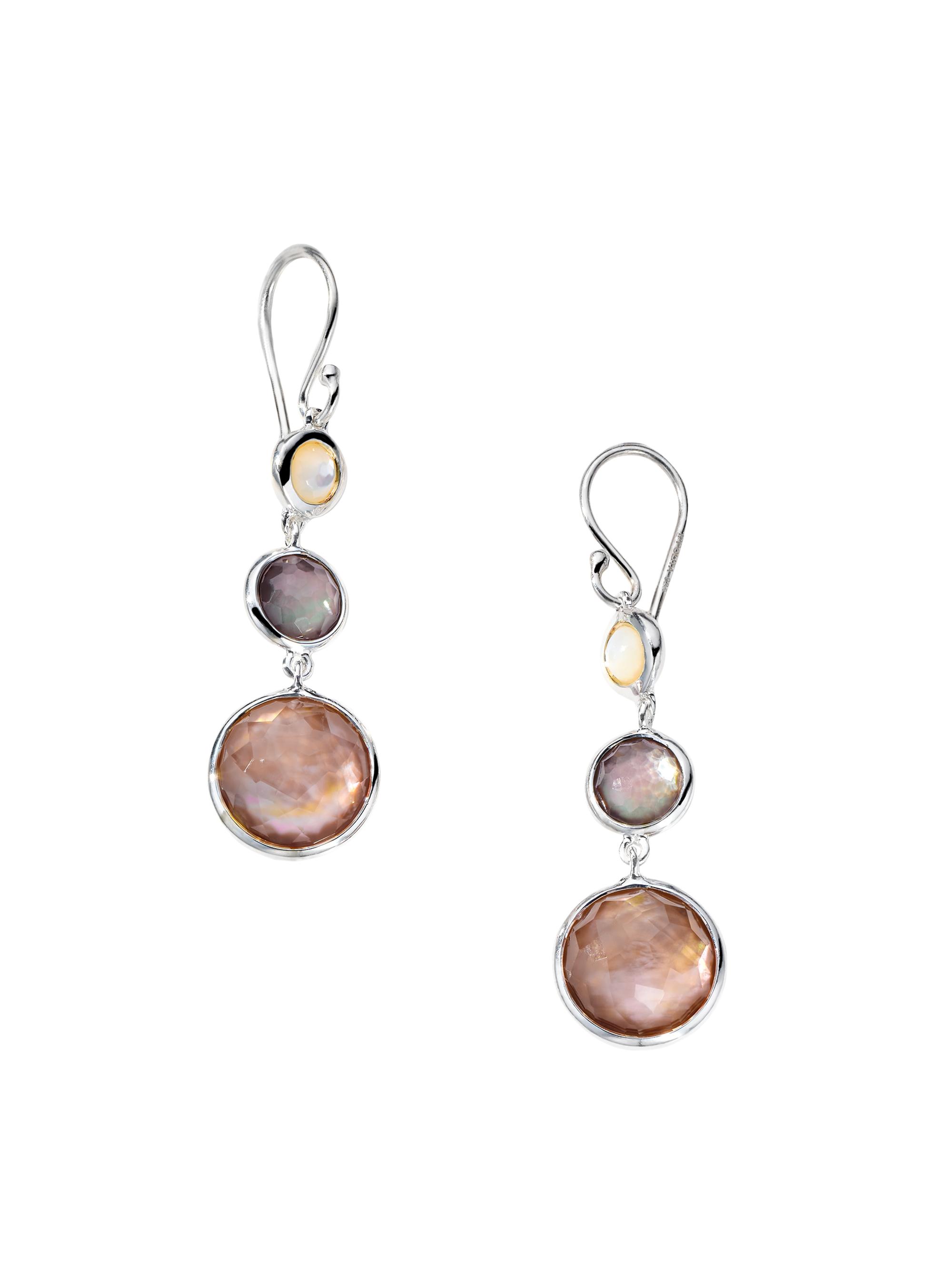 Ippolita Women's Lollipop Lollitini 3-Stone Calabria Sterling Silver & Multi-Stone Drop Earrings - Sabbia