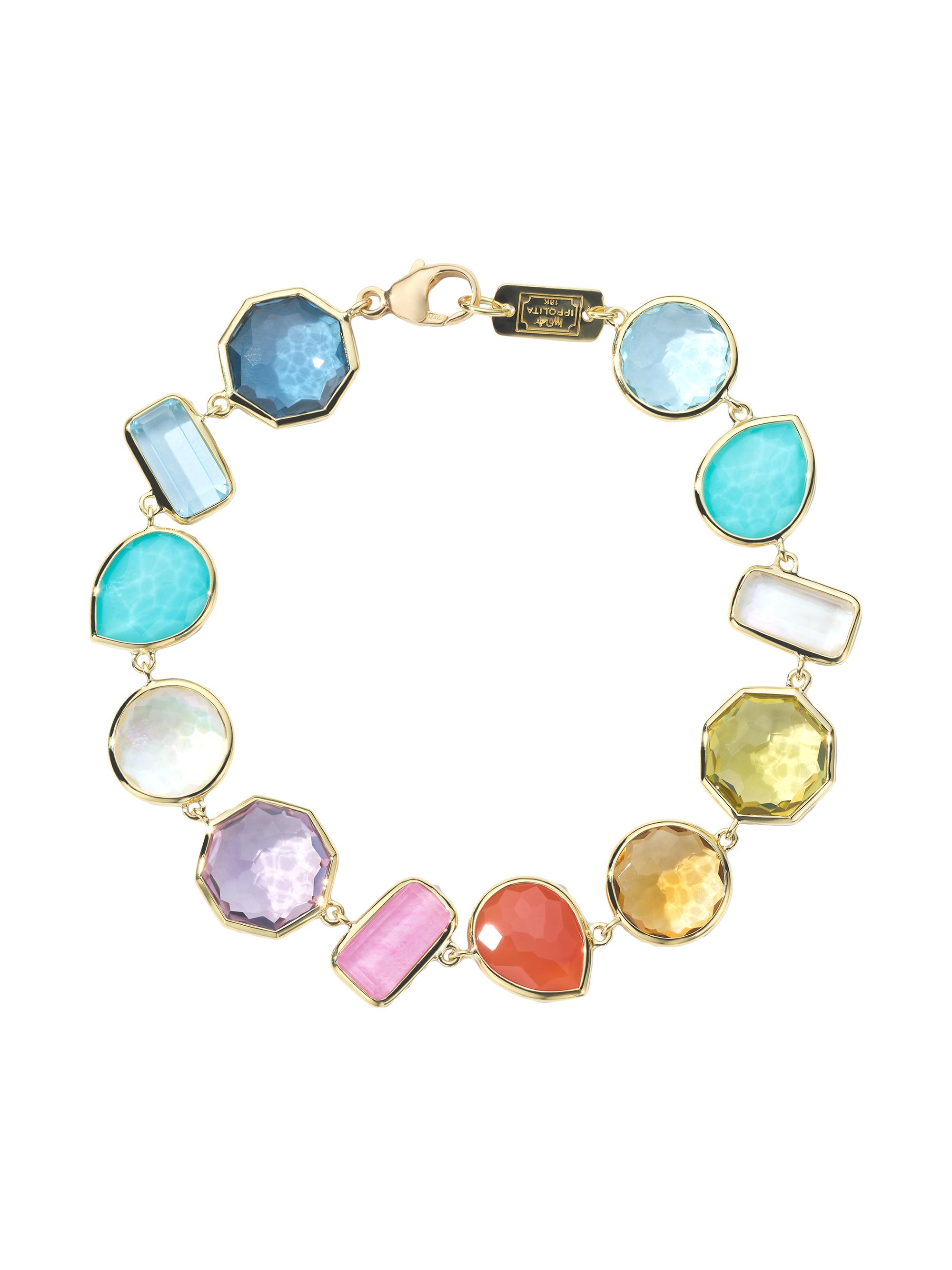Ippolita Women's Rock Candy Summer Rainbow 18K Yellow Gold & Multi-Stone Flexible Bracelet - Summer Rainbow