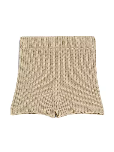 Knitted Stretch-Cotton Shorts