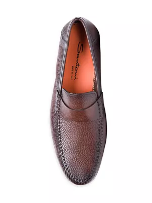 Santoni Andrea tassel leather loafers - Brown