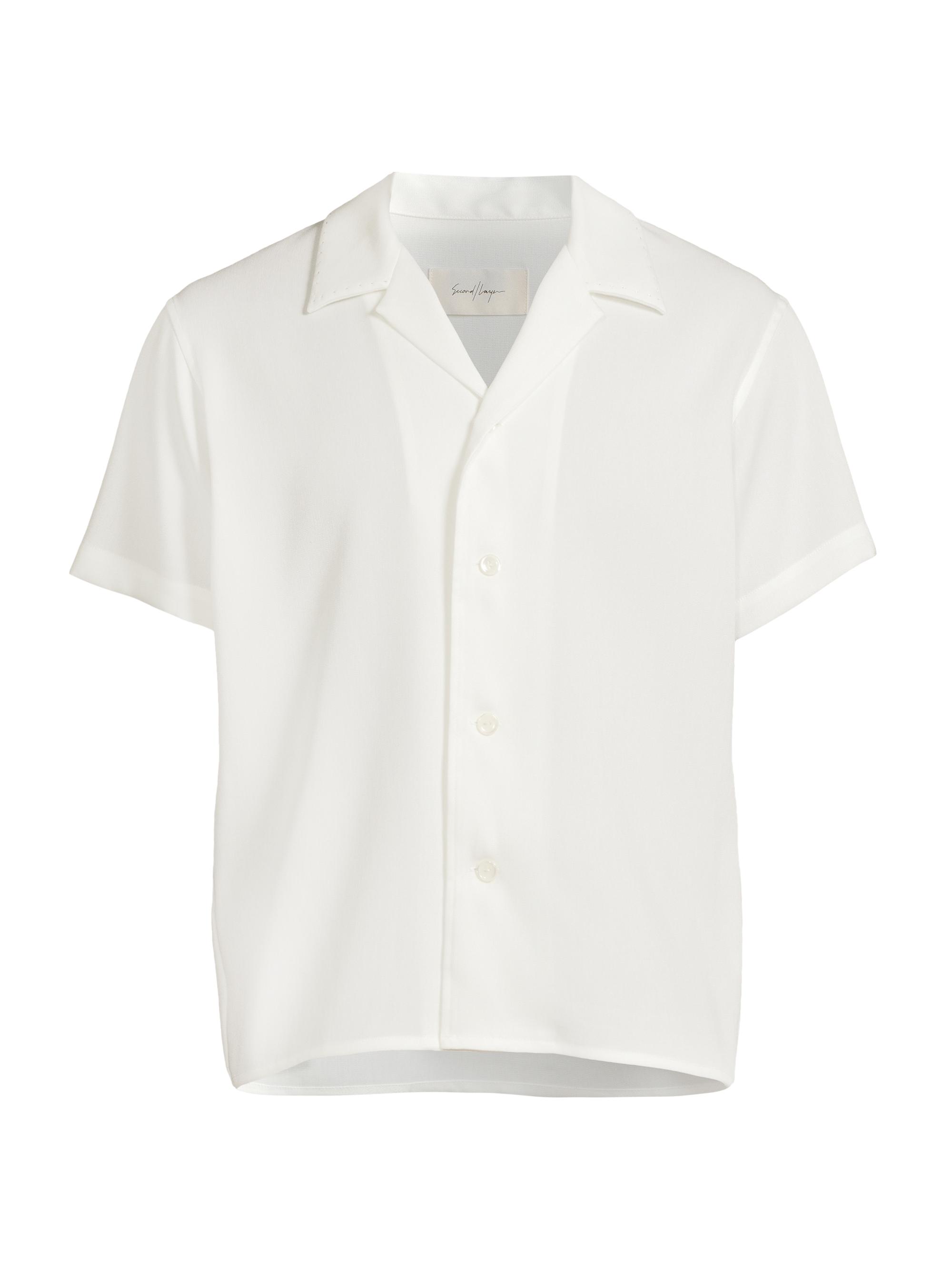 Second/Layer Men's Avenue Camp Shirt - White