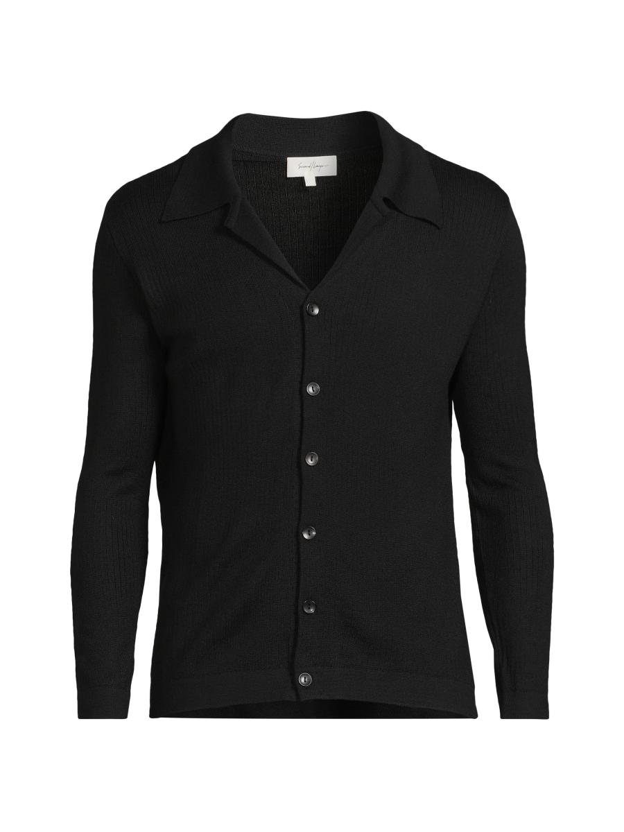 Second/Layer Pistolero Wool Slim-Fit Cardigan | Saks Fifth