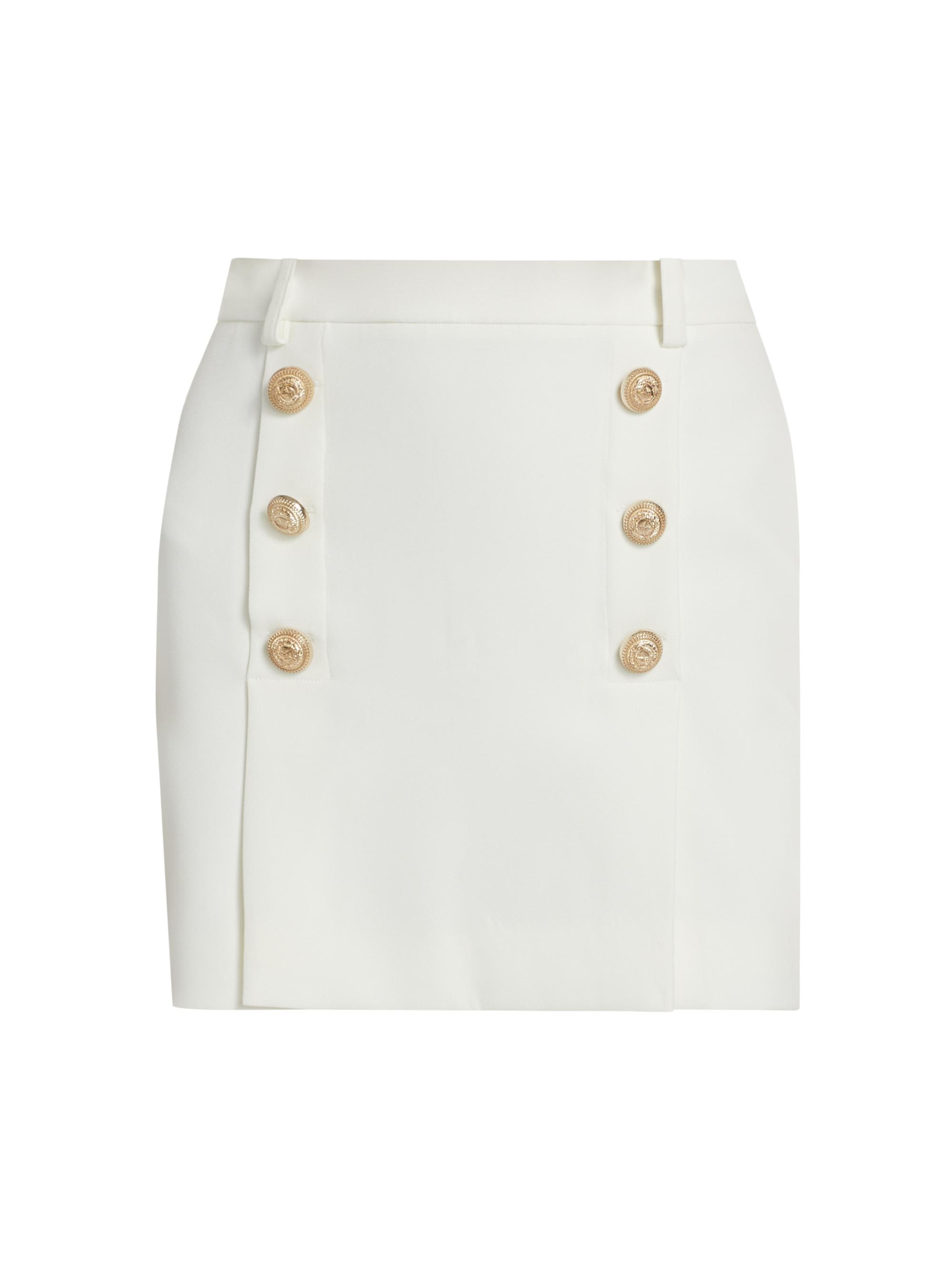Generation Love Women's Imogen A-Line Buttoned Mini Skirt - White