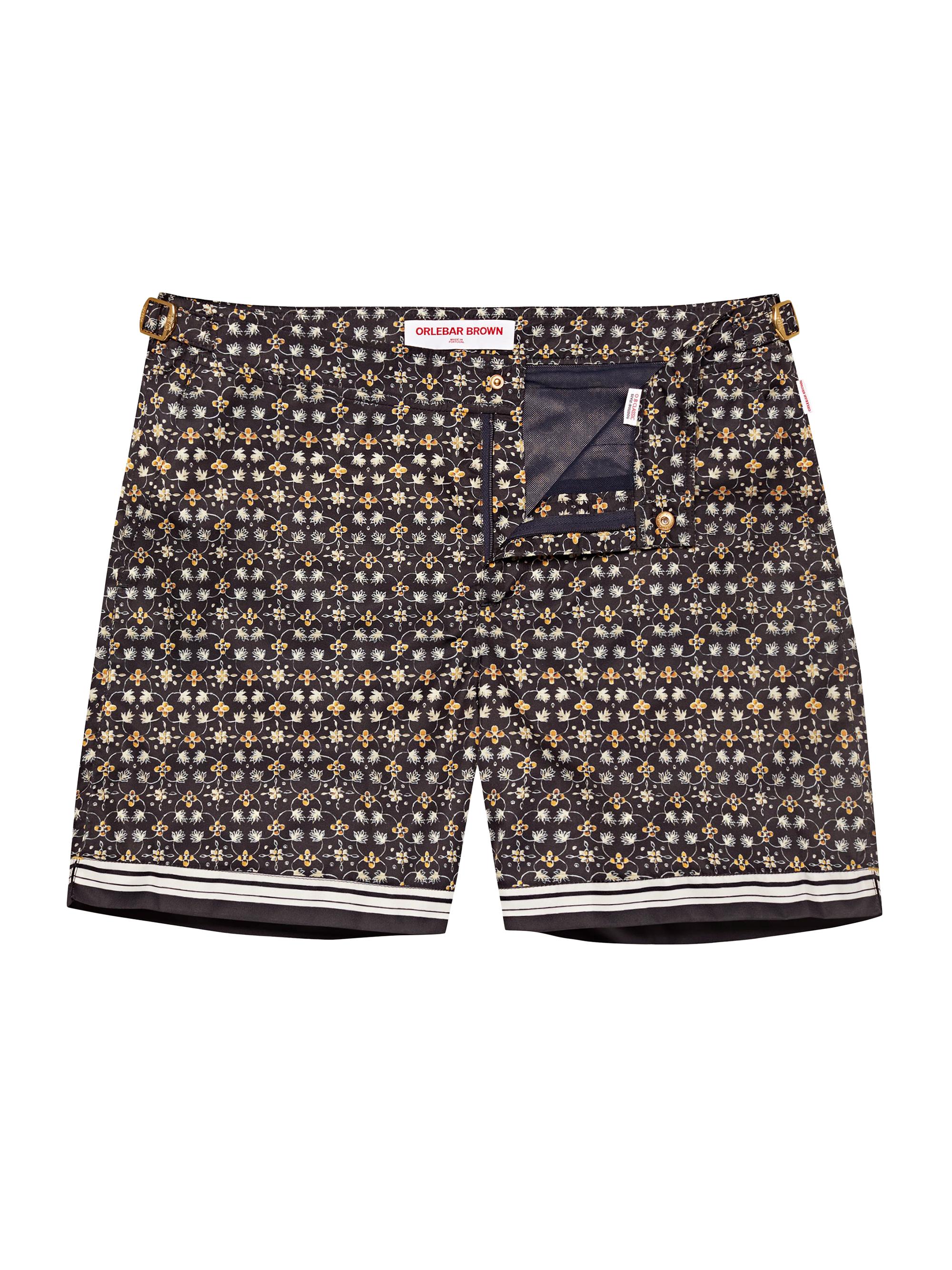 Orlebar Brown Men's Bulldog Floral Shorts - Night Iris