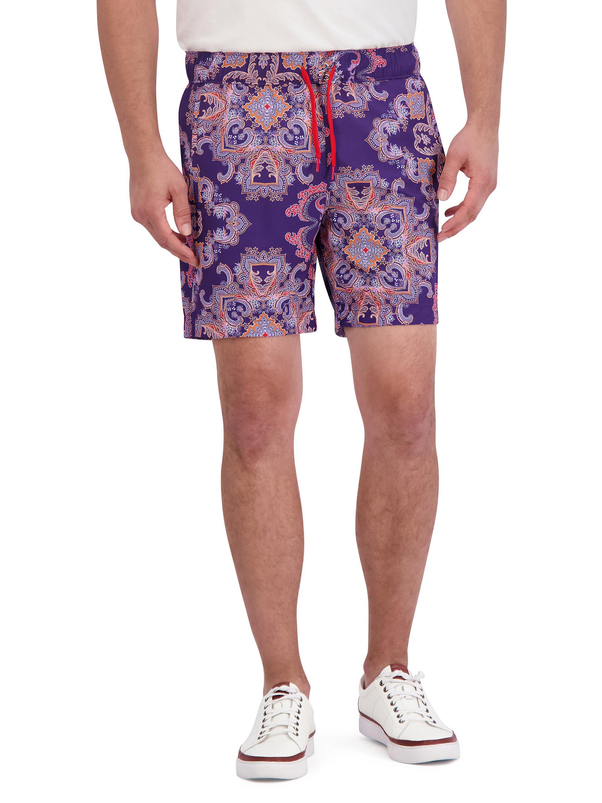Robert Graham Men's Loki Woven Swim Trunks - Blue