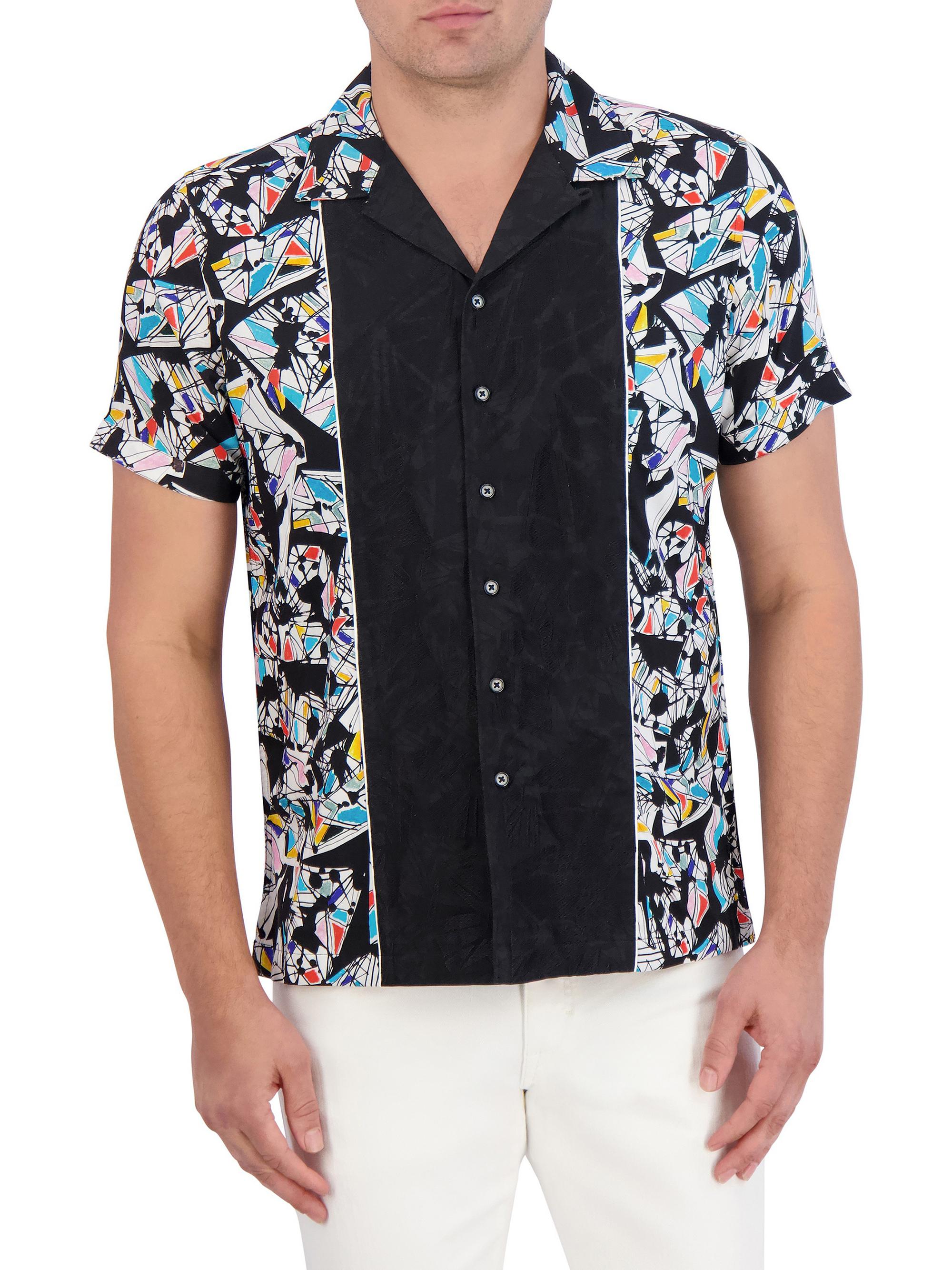 Robert Graham Men's Omura Woven Short-Sleeve Shirt