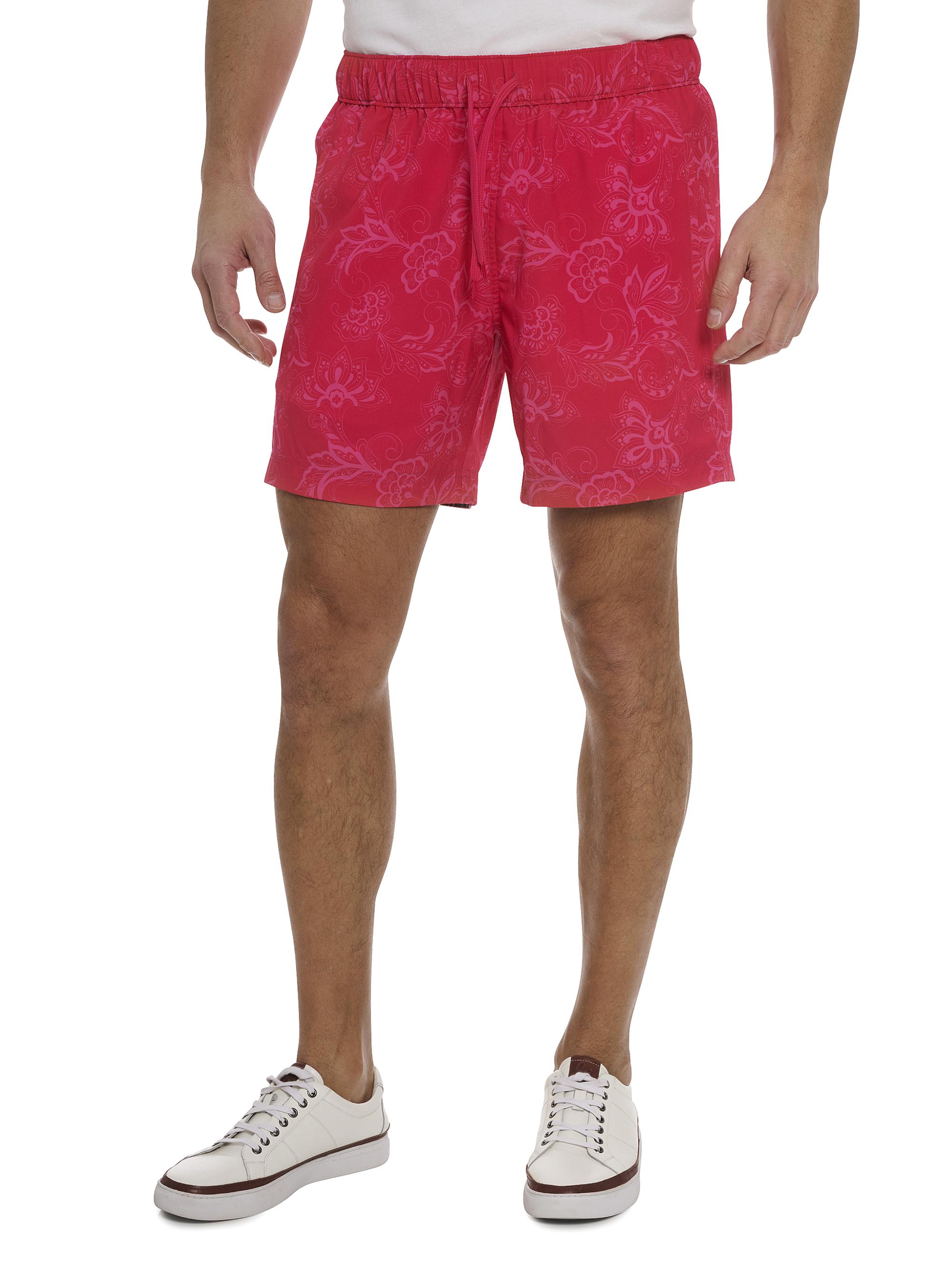 Robert Graham Men's Sator Graphic Swim Trunks - Magenta
