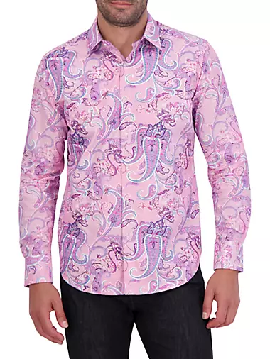 Le Printed Woven Button-Up Shirt
