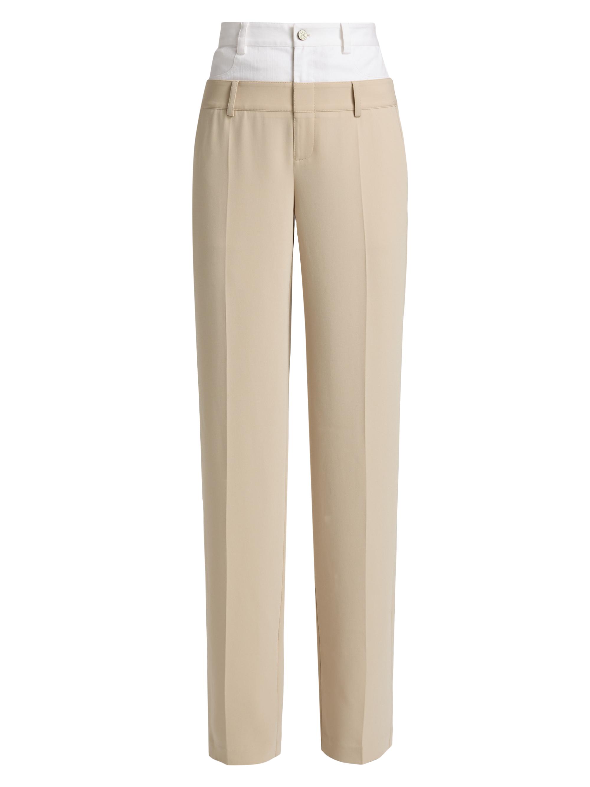 Cinq à Sept Women's Dionne Mix Media Pants - Khaki White