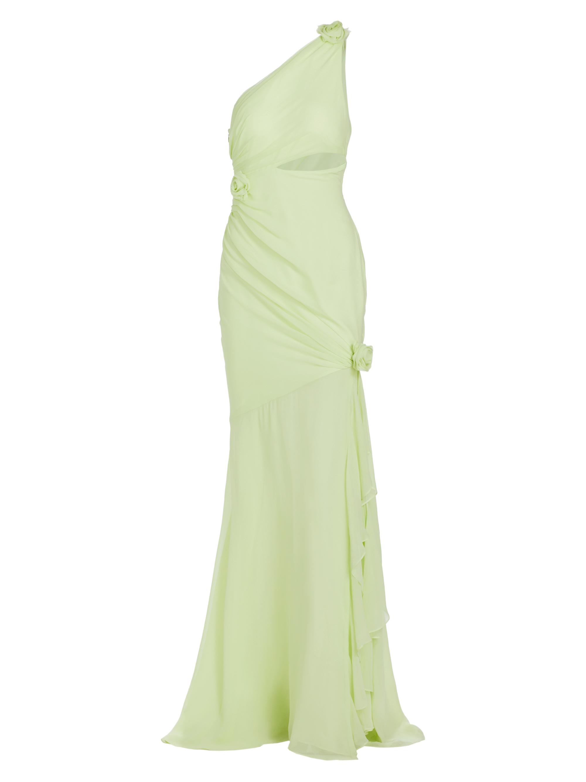 CINQ A SEPT Women's Kaleb Ruffled Silk Chiffon Gown - Pistachio