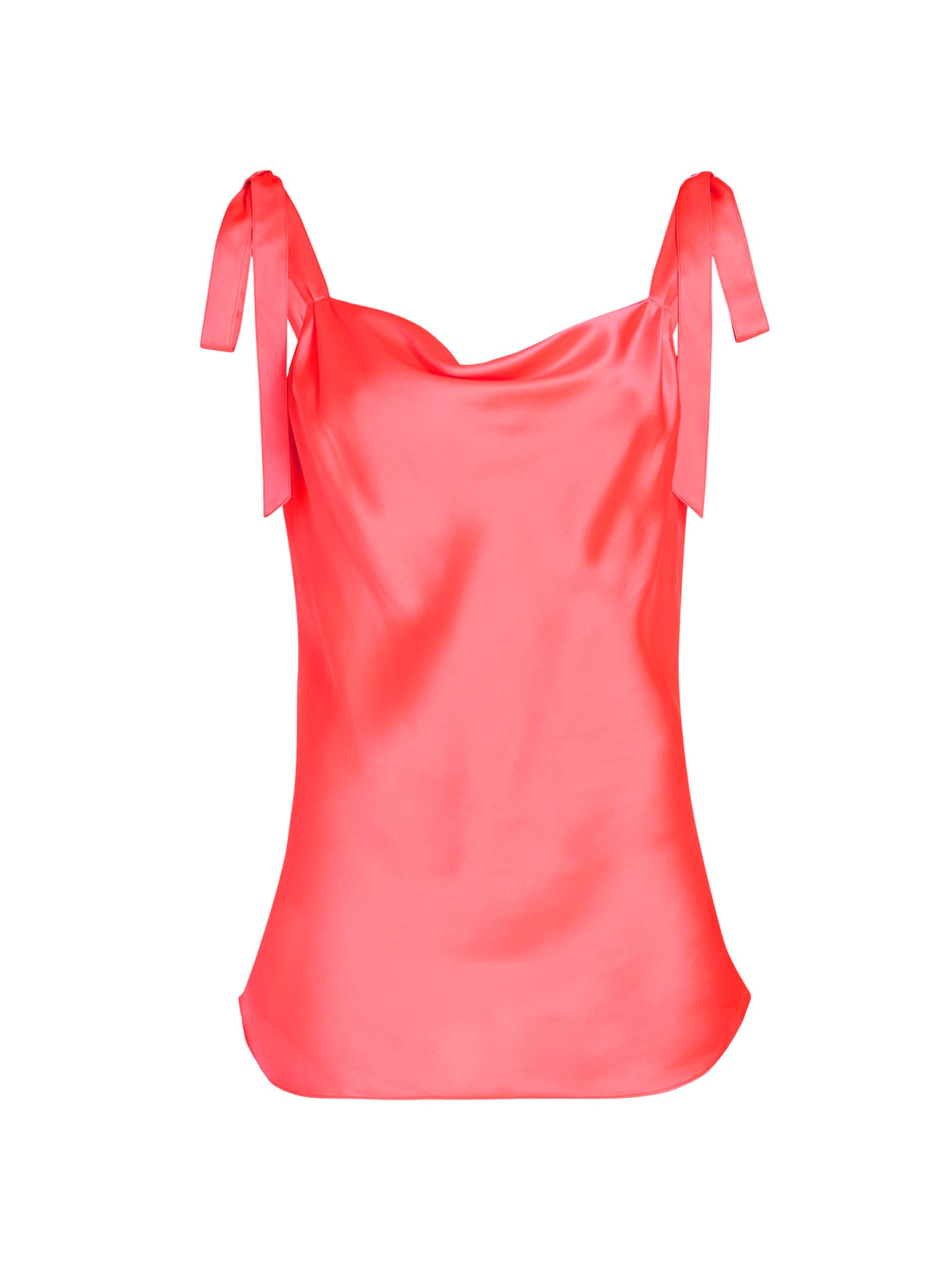 CINQ A SEPT Women's Marta Silk Bias-Cut Camisole - Neon Coral