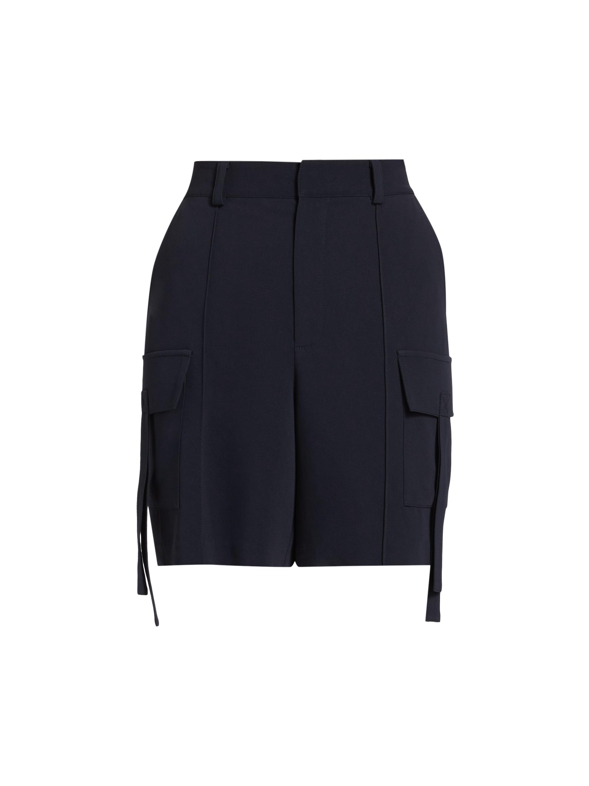 CINQ A SEPT Women's Odilia Crepe Cargo Shorts - Navy