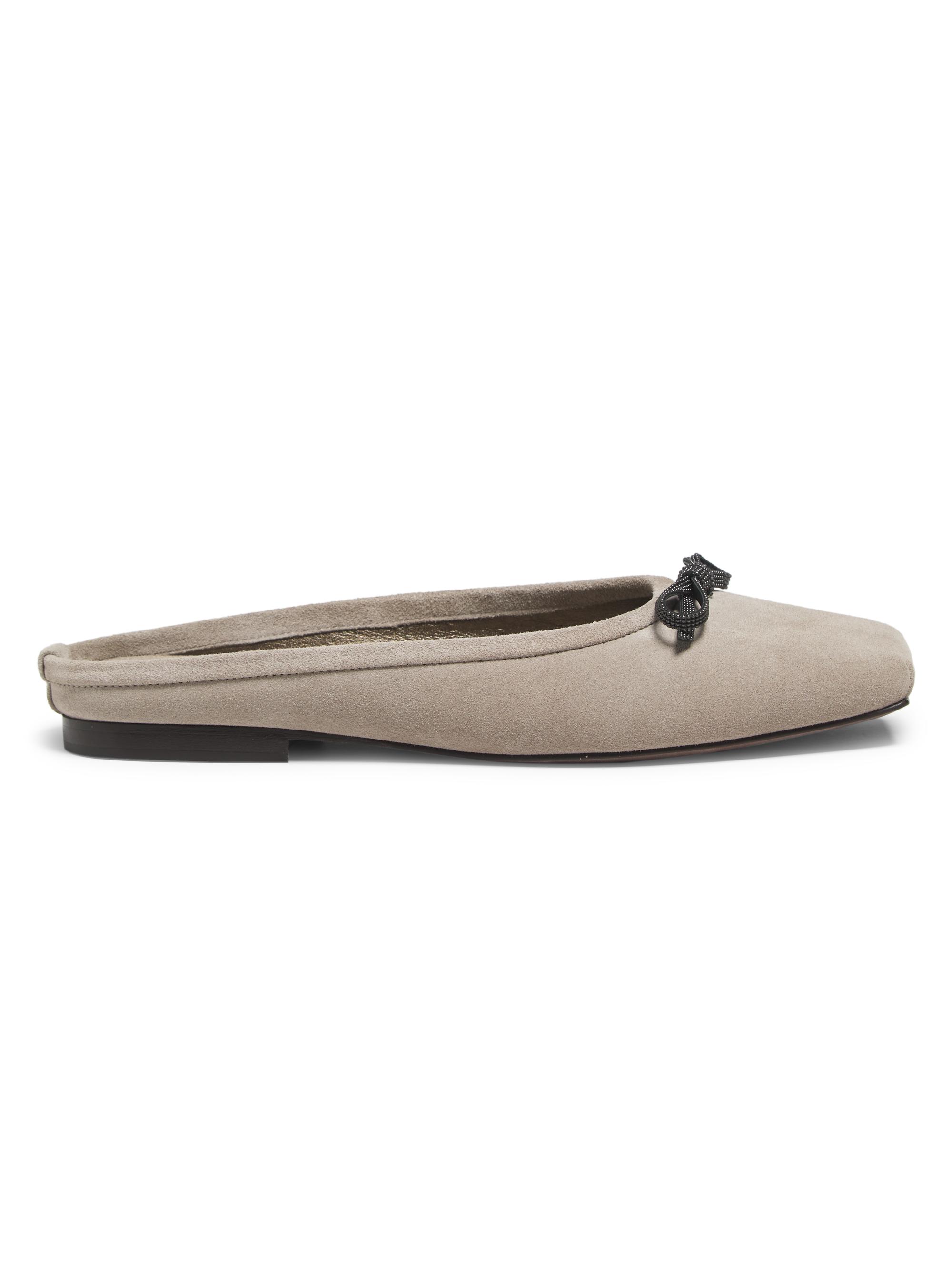Brunello Cucinelli Women's Suede Ballet Flats - Beige