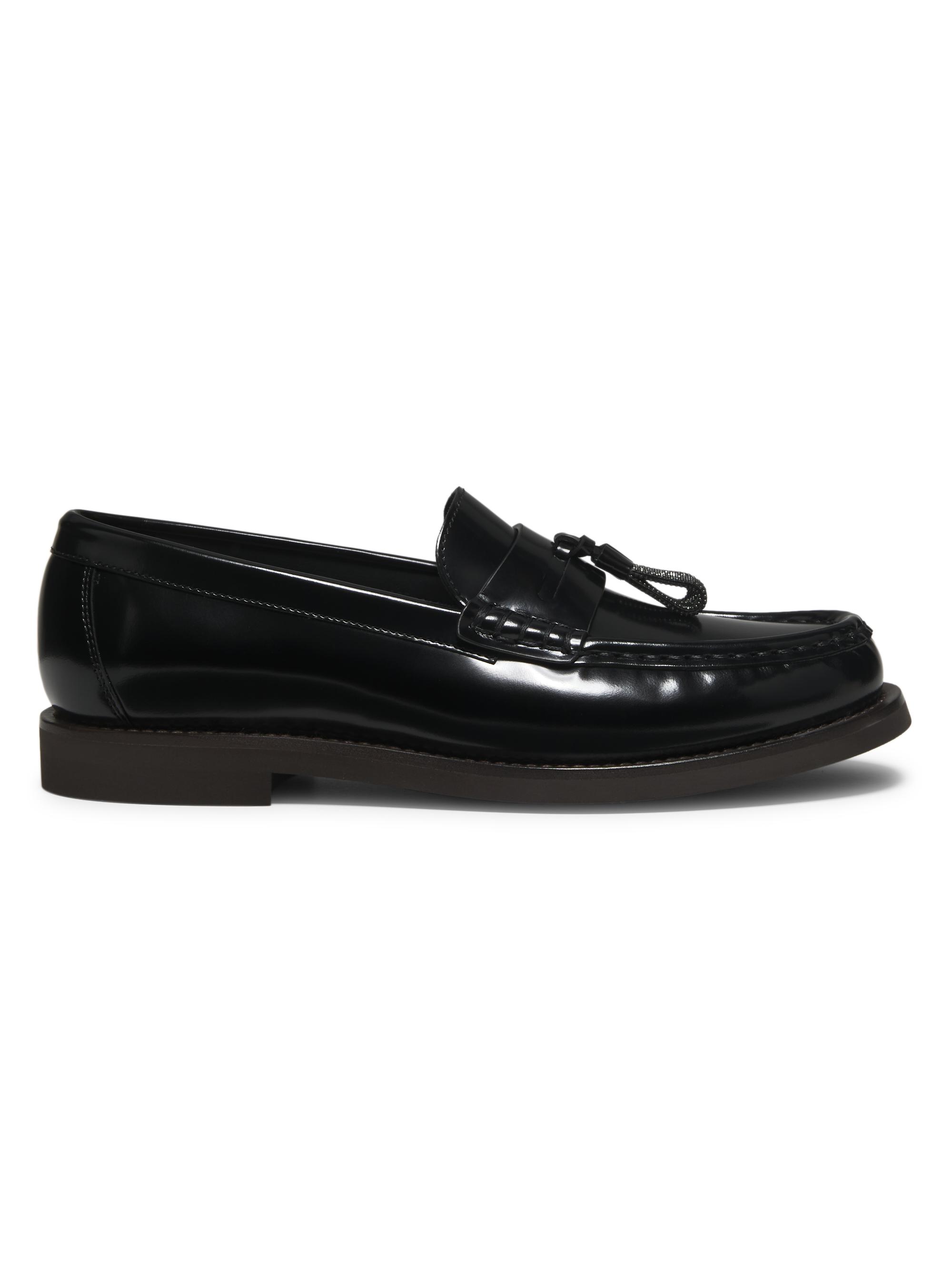Brunello Cucinelli Women's Leather Loafers - Black