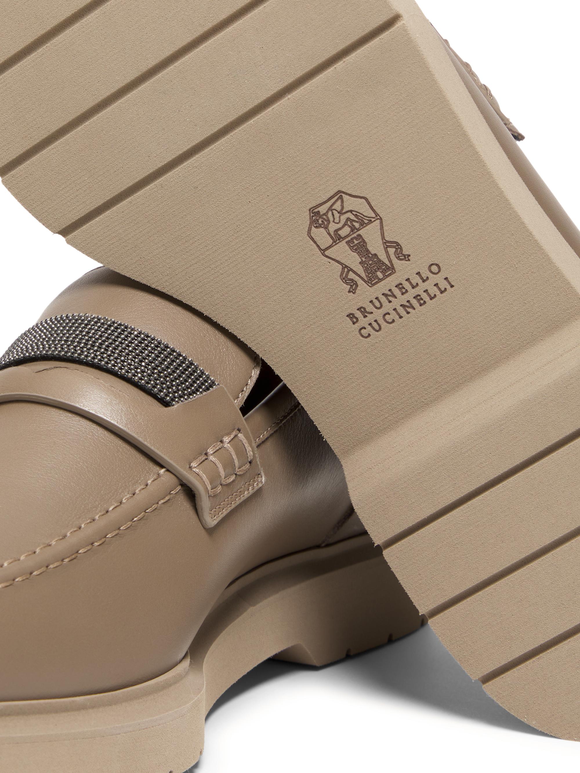 Brunello Cucinelli Monili-Detailed Leather Penny Loafers | Saks