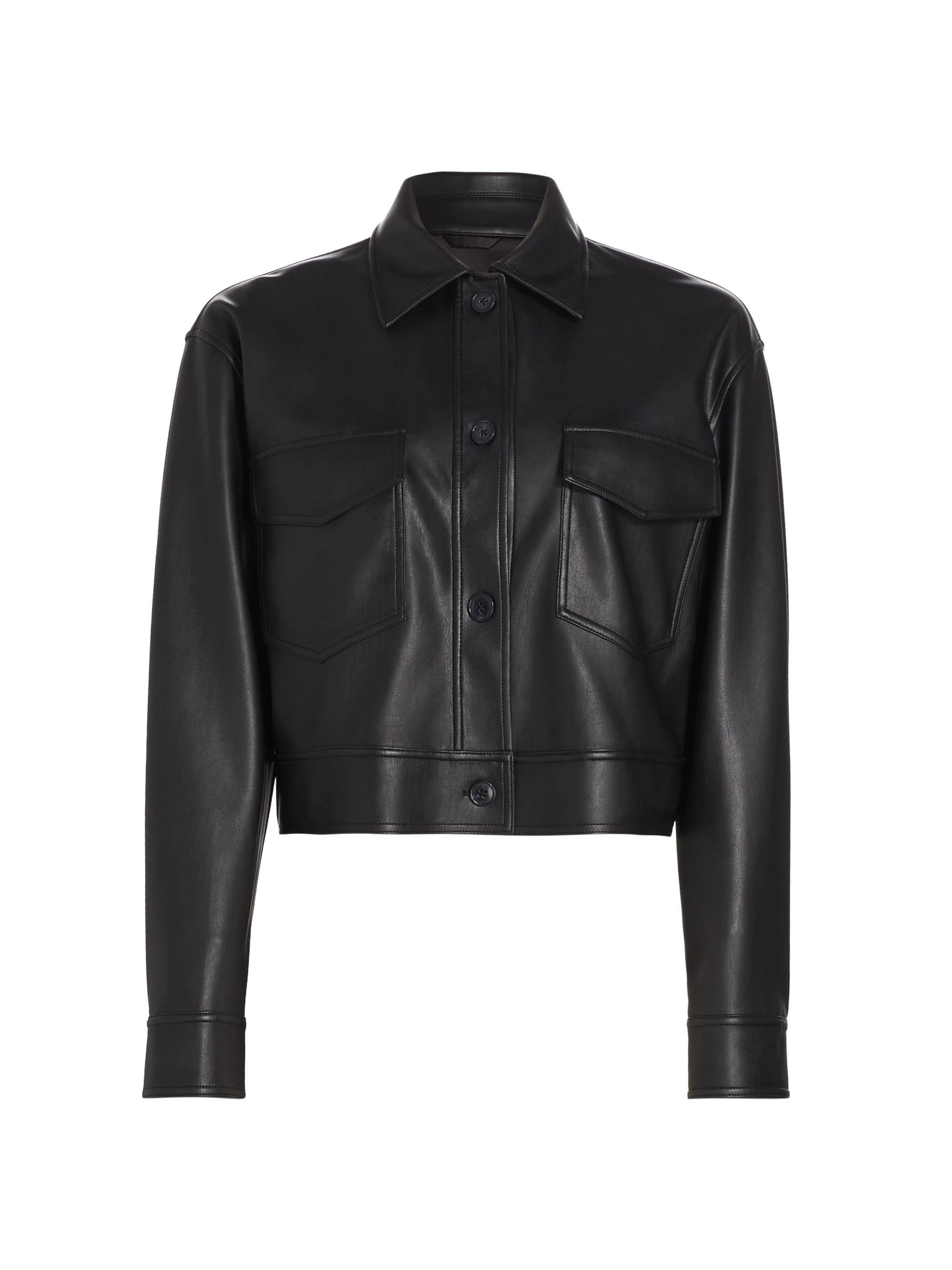 Theory Leather Cropped Boxy Jacket | Saks Fifth Avenue