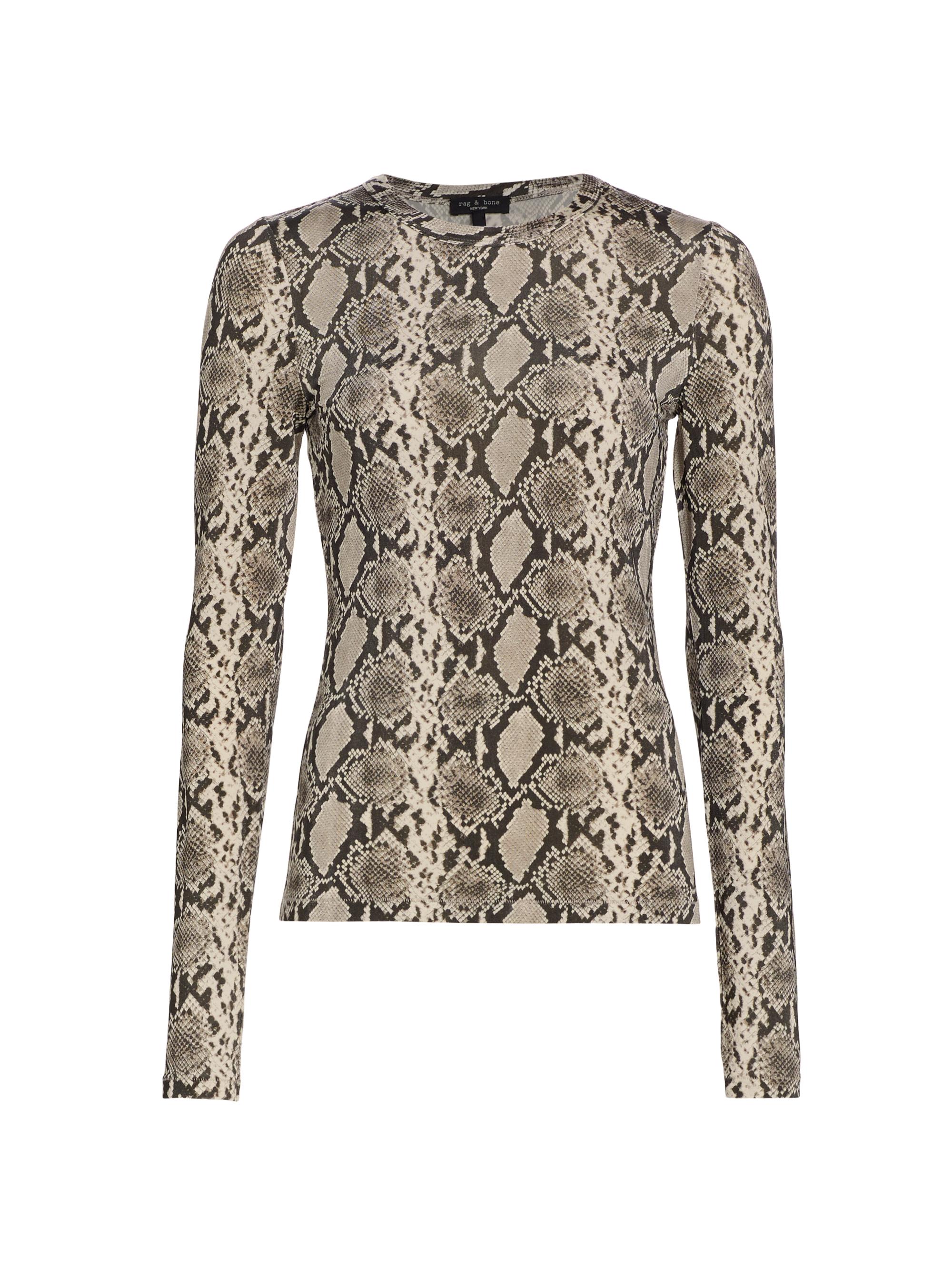 rag & bone Women's Sabeen Snake-Print Long-Sleeve Shirt - Snake Print
