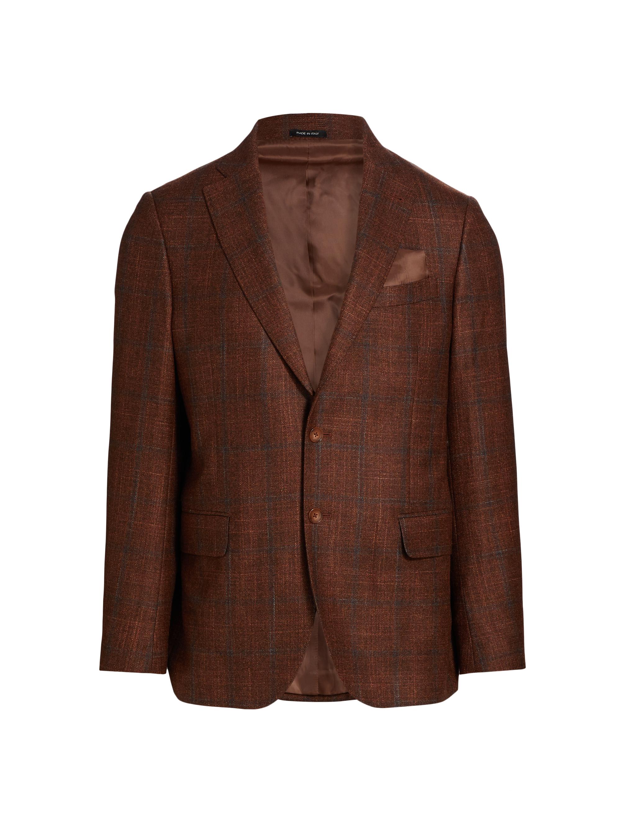 Saks Fifth Avenue Men's COLLECTION Plaid Sport Coat - Red