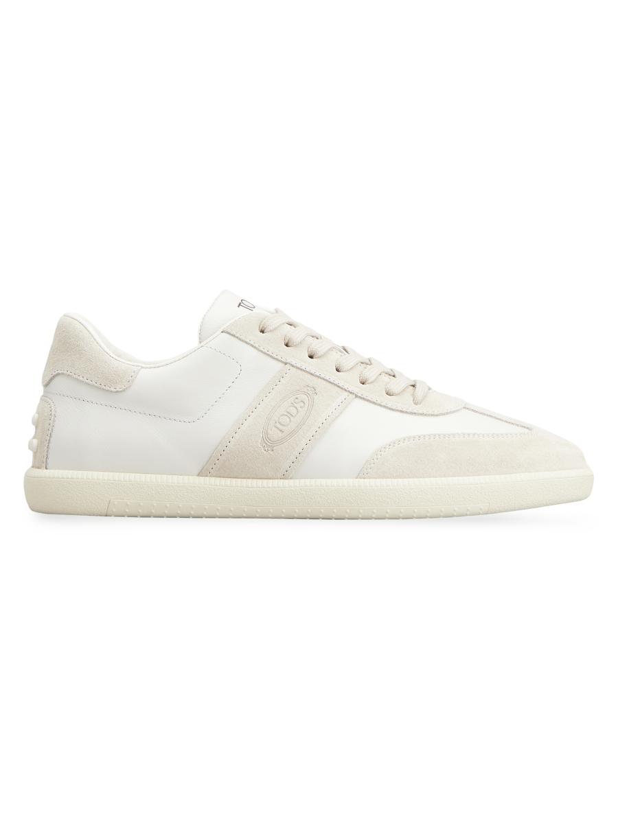 セール★Tod's SPORTIVA CASSETTA Tod's Allacciata T Cassetta Leather Sneakers | Saks Fifth Avenue