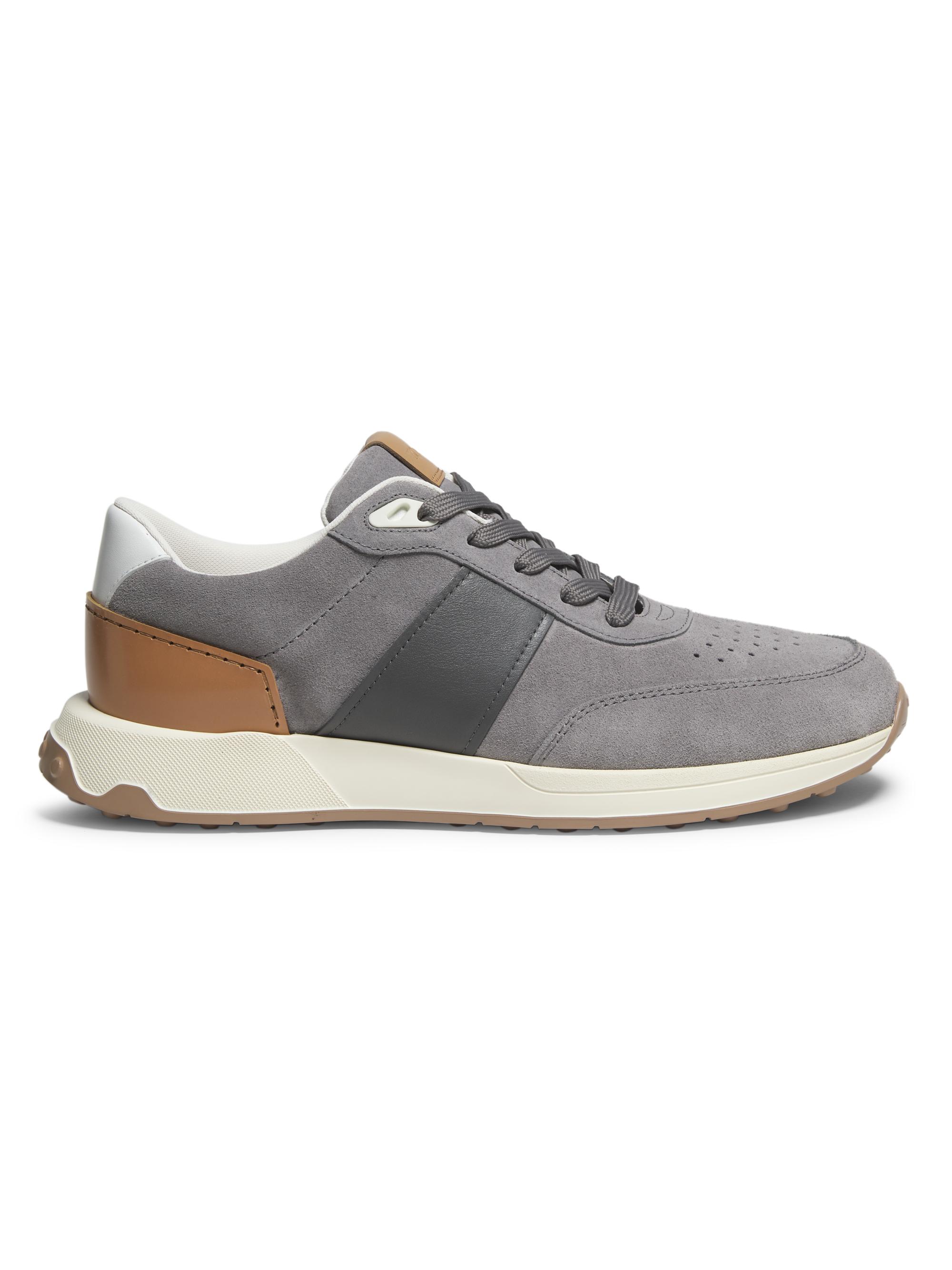 Tod's Men's Logo-Embellished Leather Sneakers - Grey