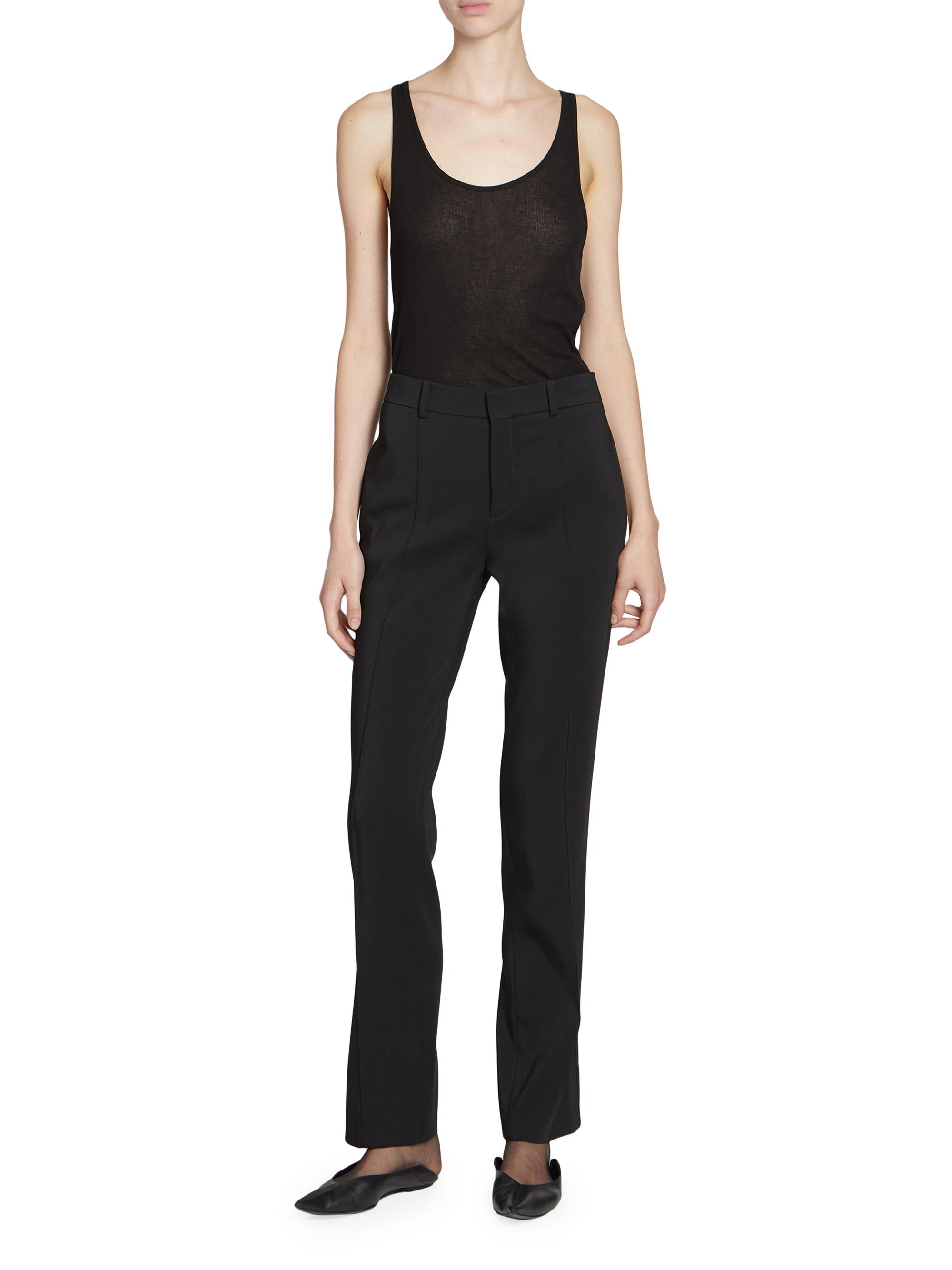 Saint Laurent Low-Rise Pants in Stretch Gabardine | Saks Fifth Avenue