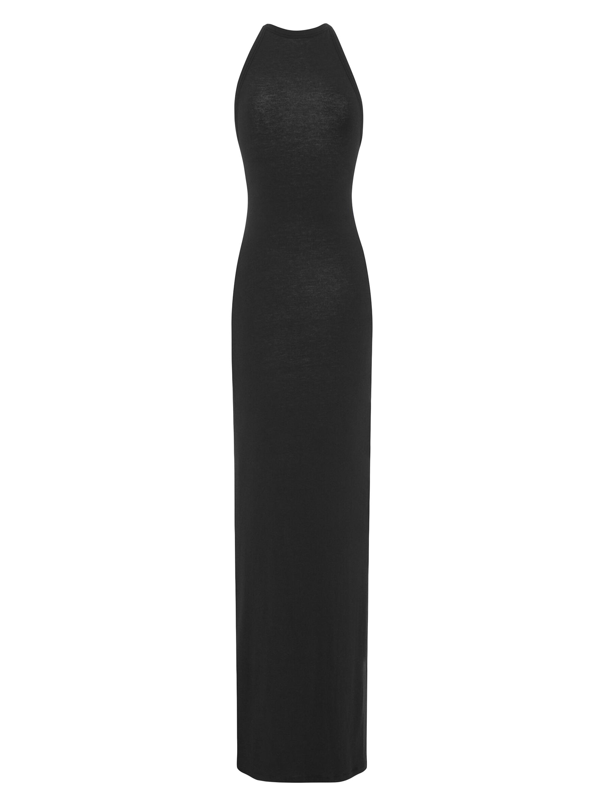 Saint Laurent Women's Backless Halter Dress in Jersey - Black
