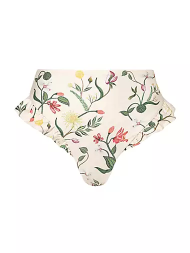 Alma Jengibre Cultivo Ruffled Floral Bikini Bottom