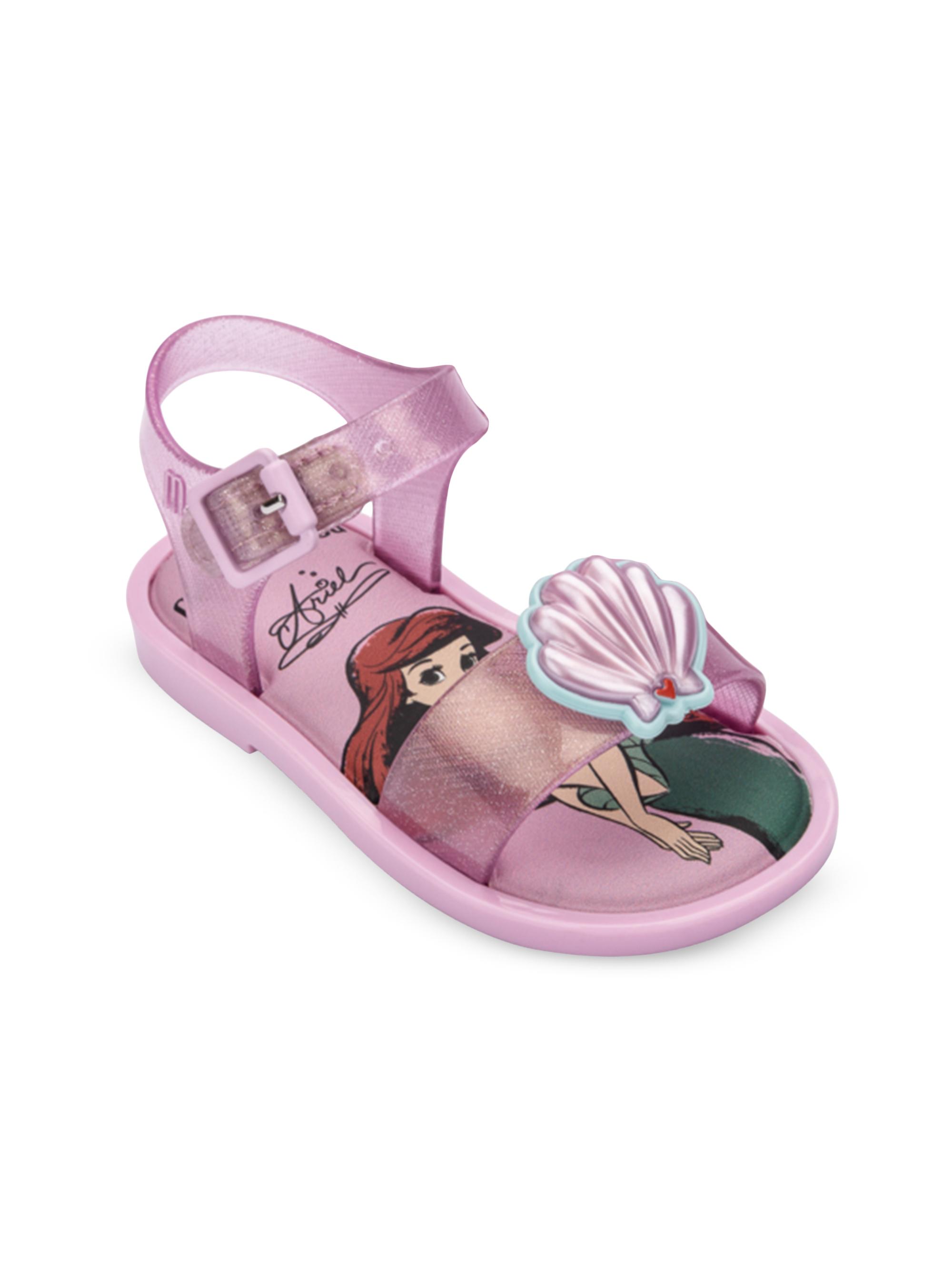 Mini Melissa Baby Girl's, Little Girl's & Girl's  Disney Sandals - Pink Glitter 7 (Baby)