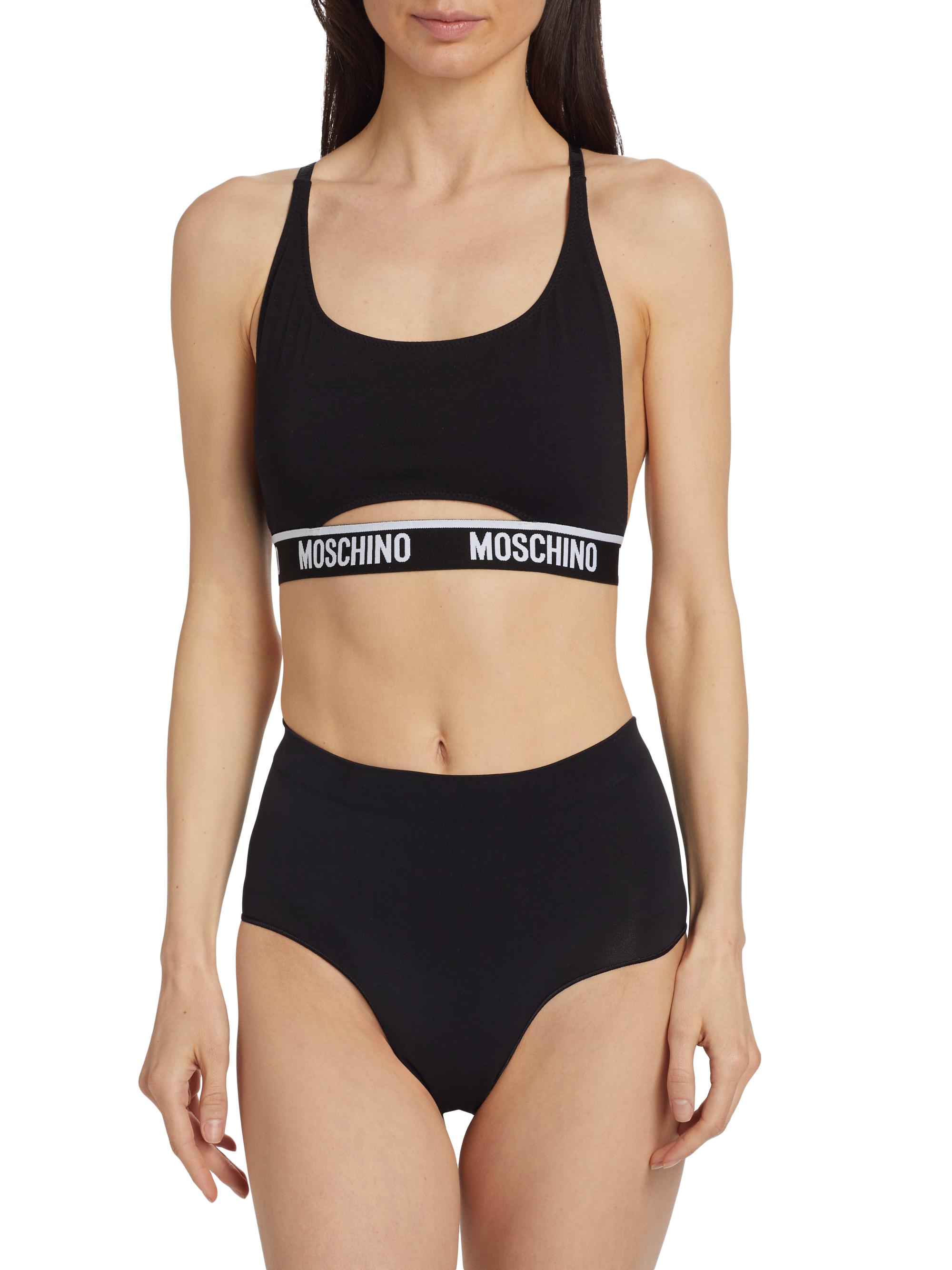 Moschino Logo-Banded Sports Bra | Saks Fifth Avenue