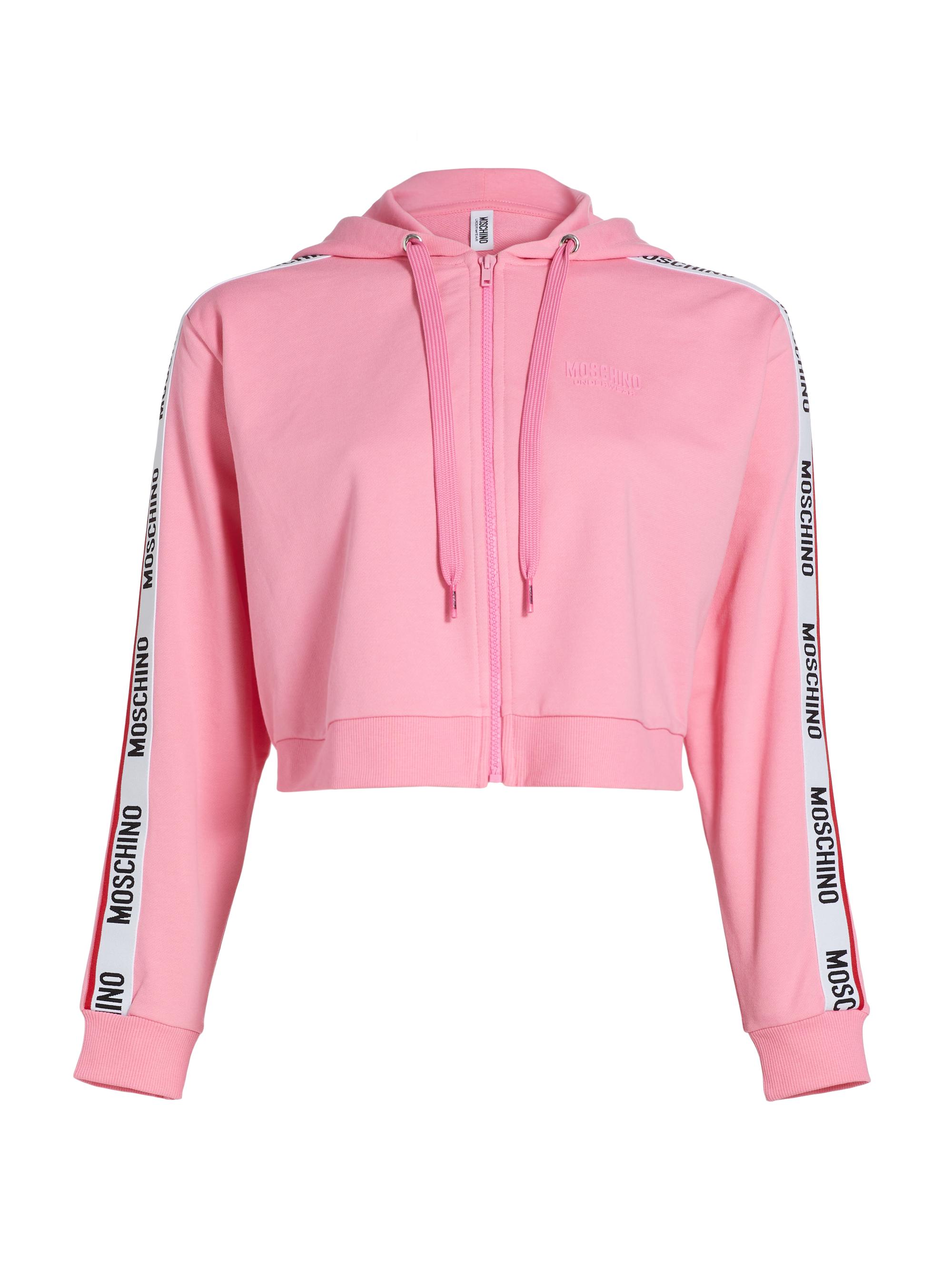 Moschino Women's Mos Under Donna-Velmar Zip-Front Hoodie - Pink