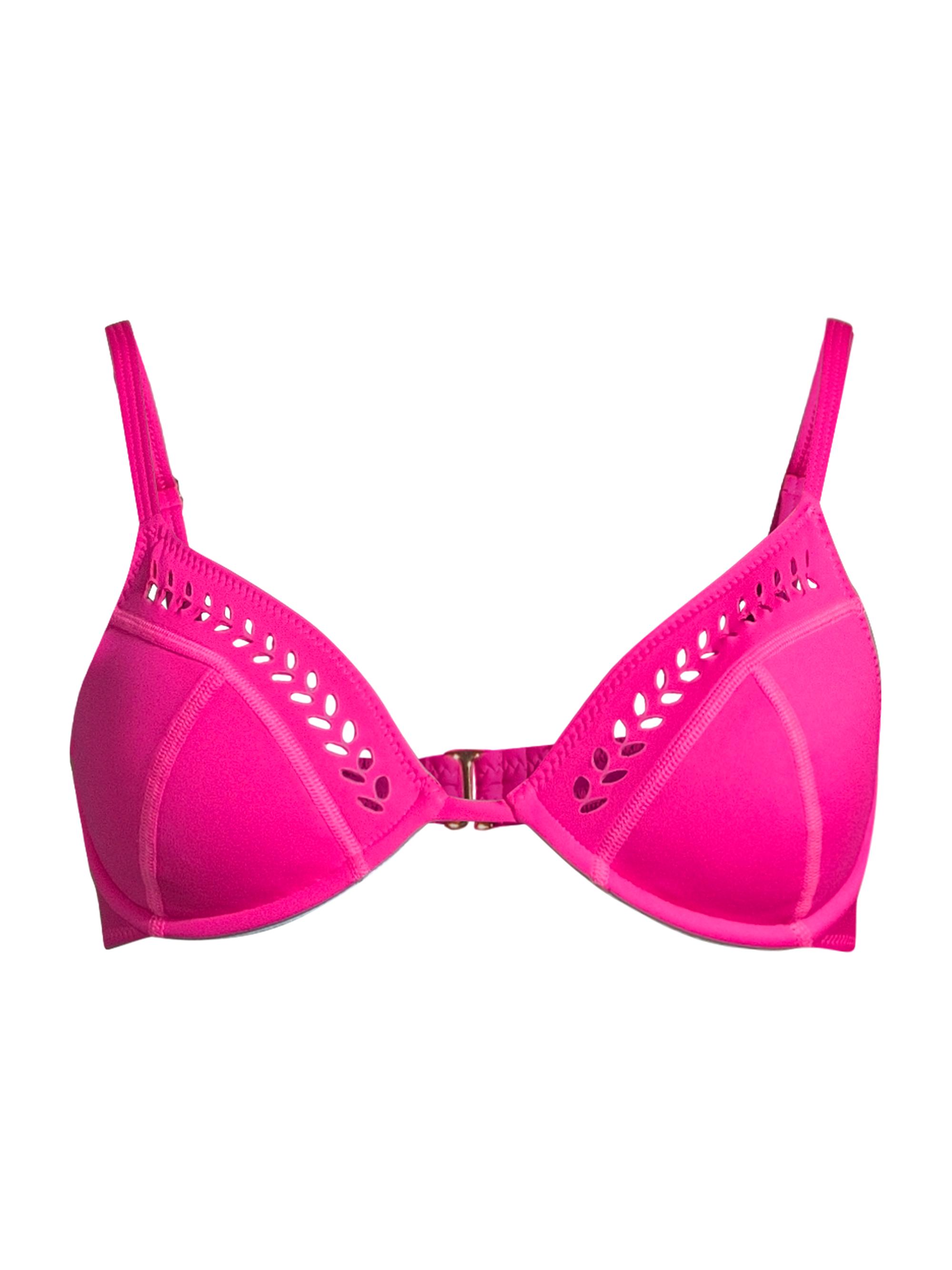 GiGi C Women's Alice Laser-Cut Bikini Top - Fuchsia
