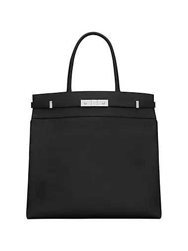 Manhattan N/S Tote in Grained Leather