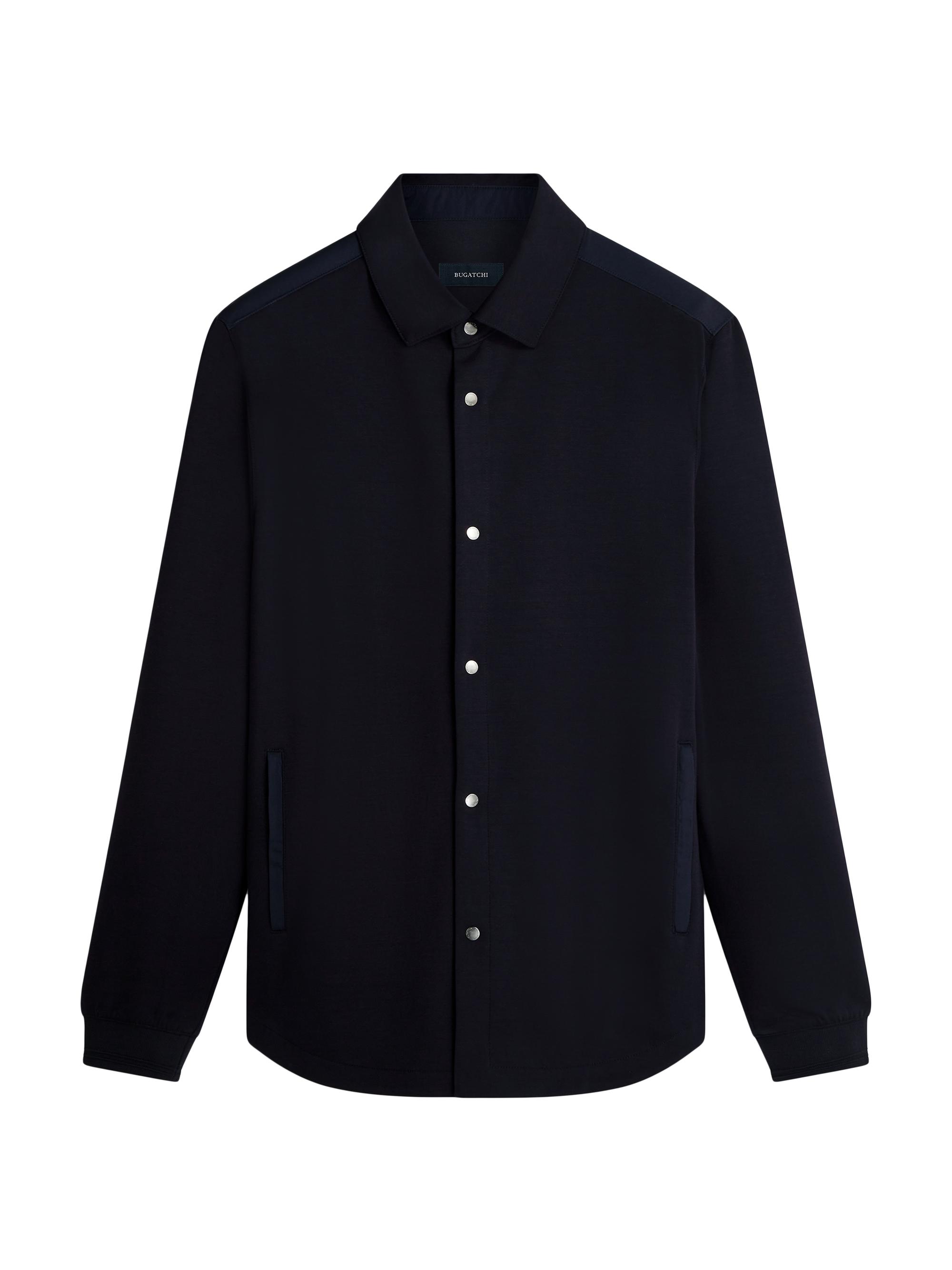 Bugatchi Men's Knit Shirt Jacket - Black