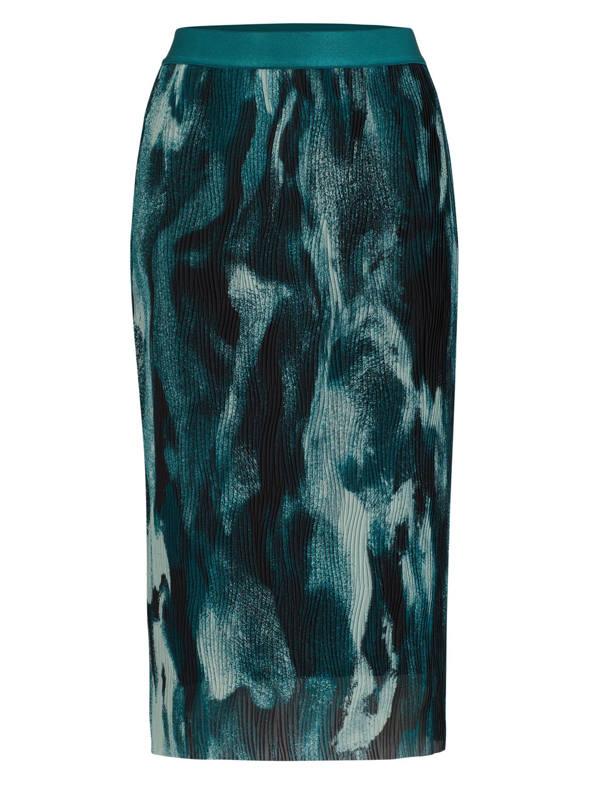 BOSS Women's Stretch-Tulle Slim-Fit Skirt - Patterned