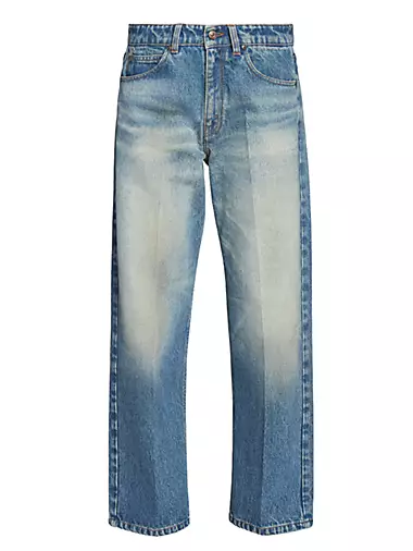 Mid-Rise Relaxed Straight-Leg Jeans