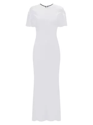 Shop Victoria Beckham Gathered Crepe Maxi Dress | Saks Fifth Avenue