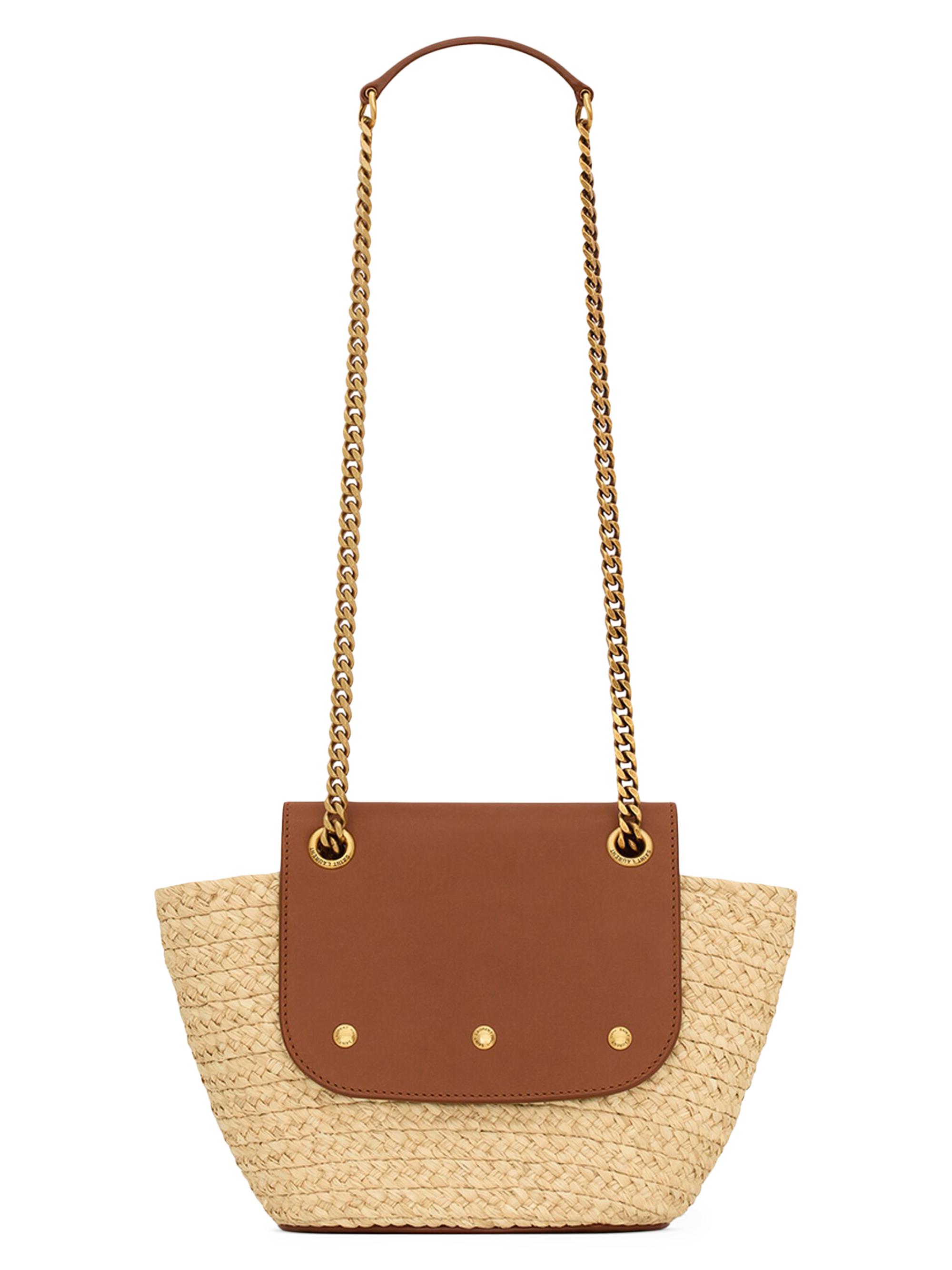 つくね】サンローランマノンMINIラフィア2wayかごバッグ つくね】サン