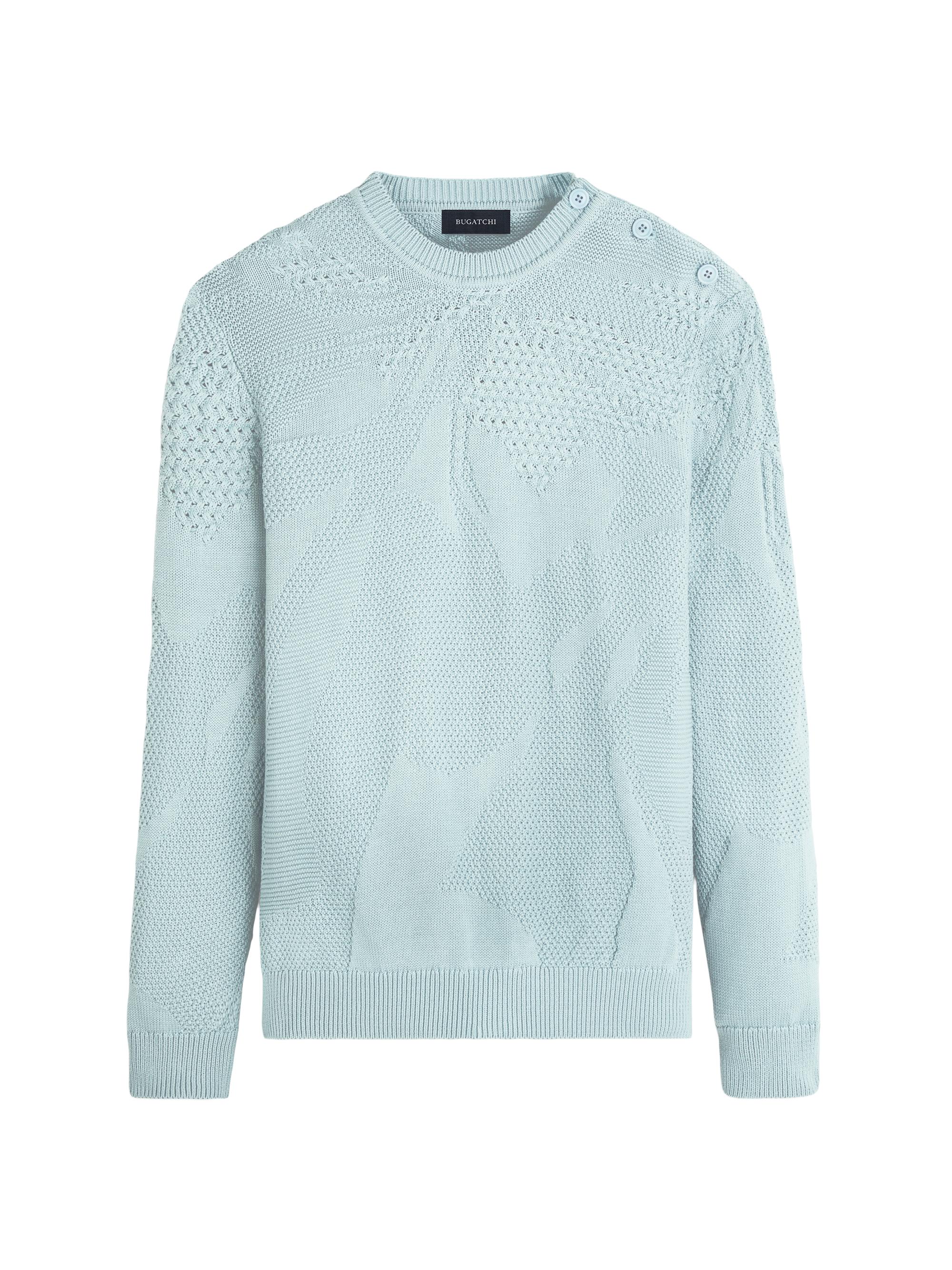 Bugatchi Men's Cotton Crewneck Sweater - Seafoam