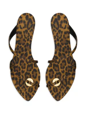 Tanger leopard-print flat sandals