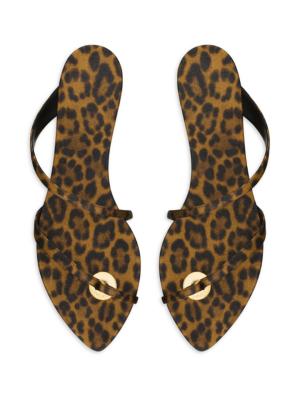 Tanger leopard-print flat sandals