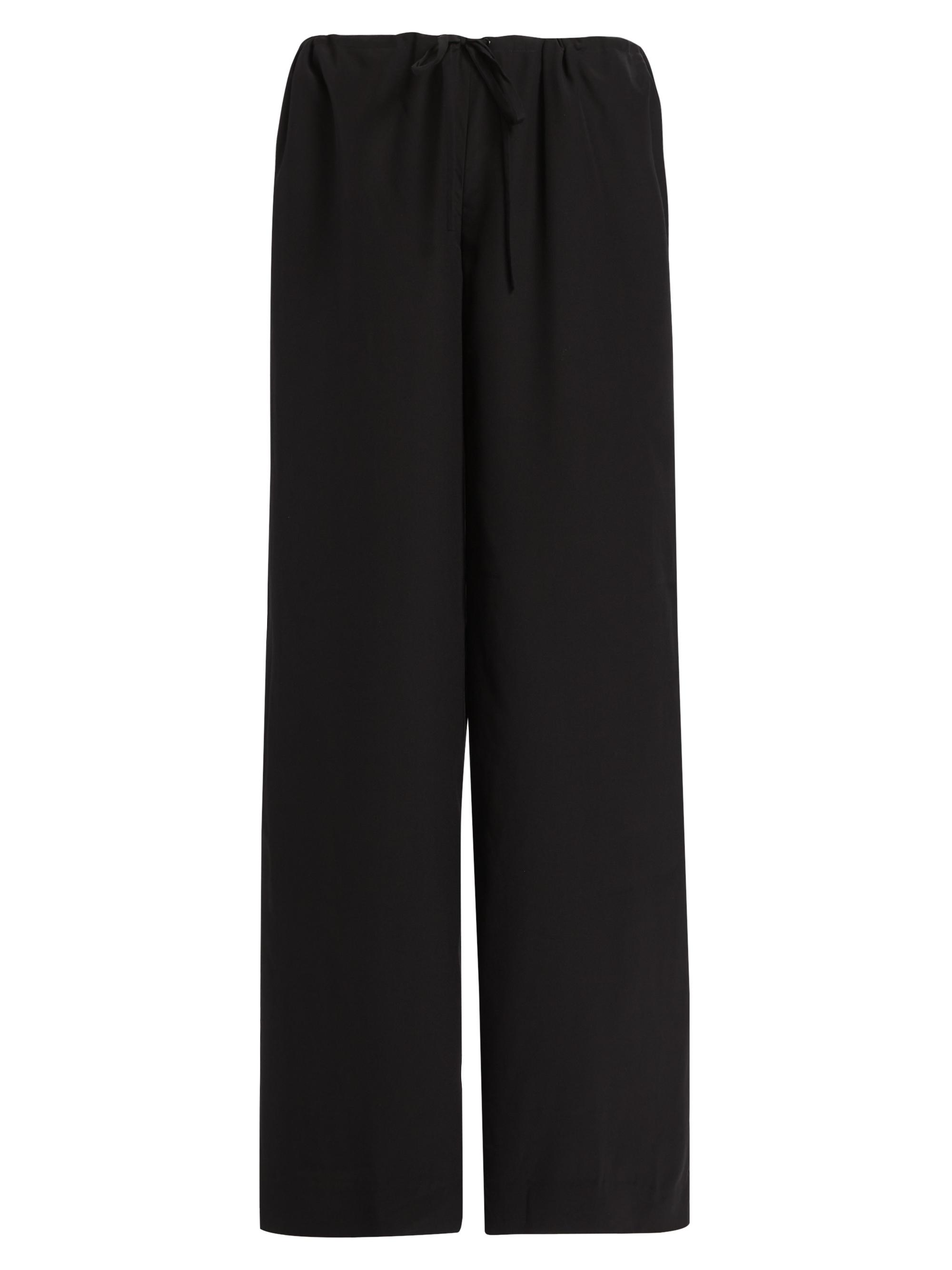 Nili Lotan Women's Adriel Wide-Leg Silk Trousers - Black