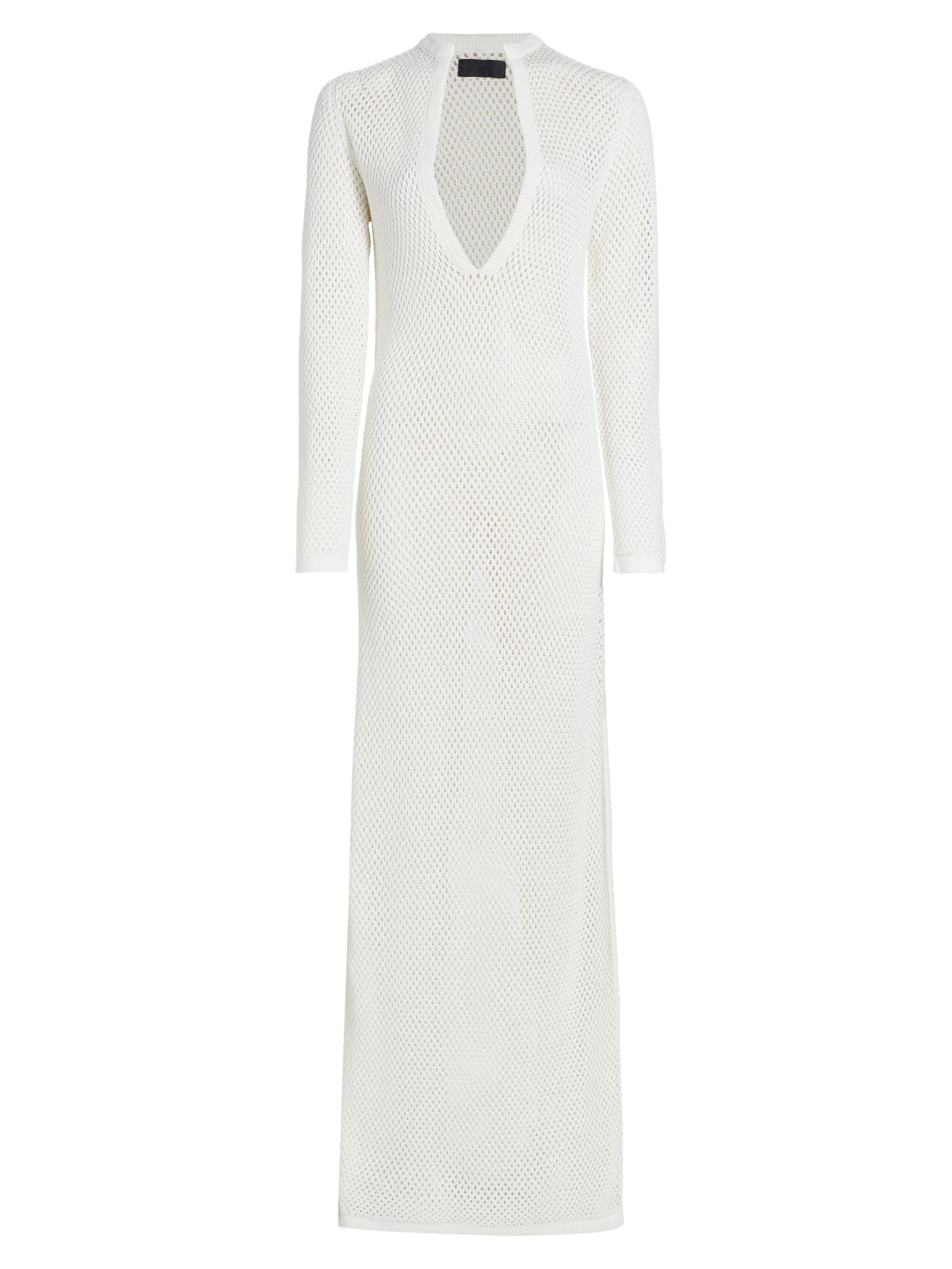 Nili Lotan Women's Zera Cotton V-Neck Maxi Sweaterdress -