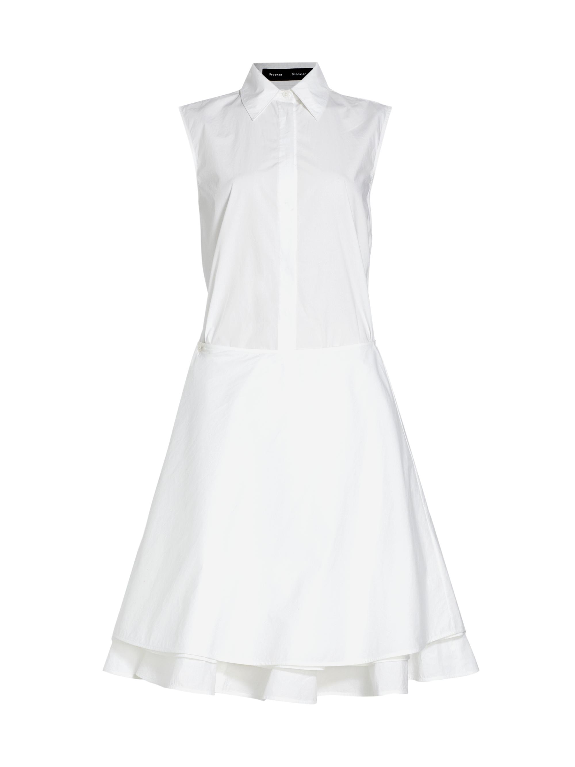 Proenza Schouler Women's Cindy Poplin Shirtdress - White
