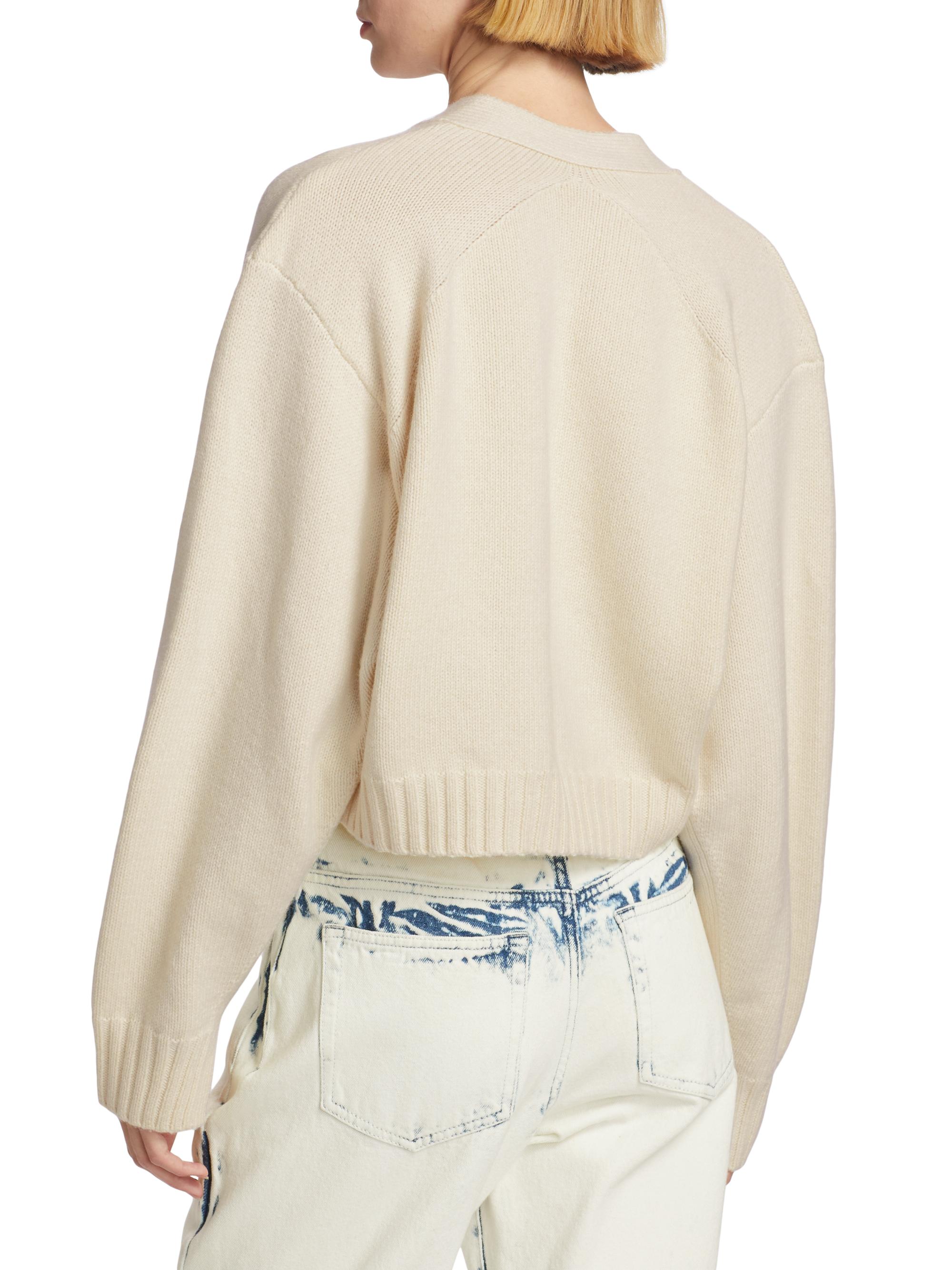 Proenza Schouler 新品　ニットカーディガン Proenza Schouler Sofia Cardigan In Eco Cashmere - Black | Proenza