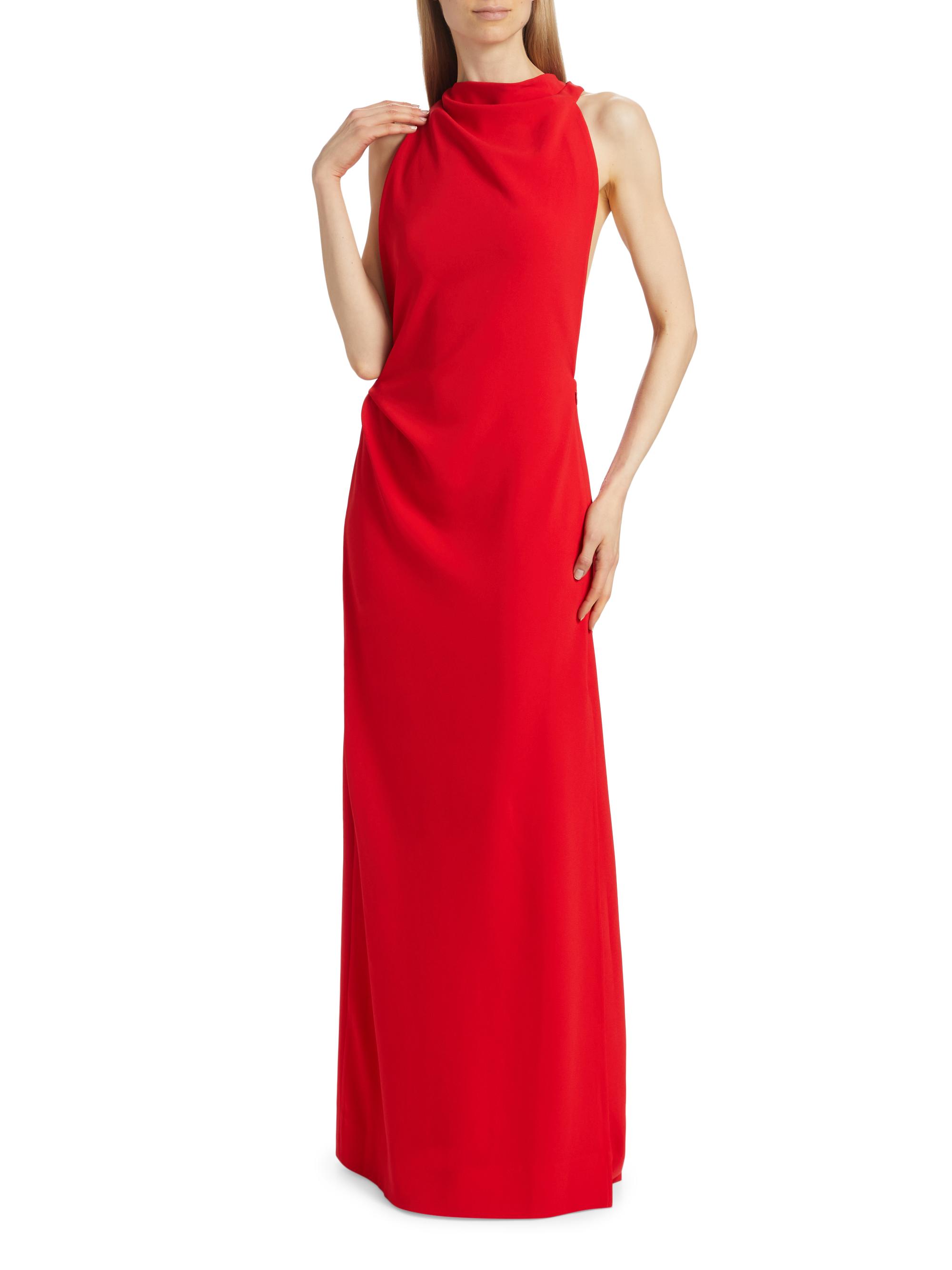 navy blue dress for baby girl Proenza Schouler Faye Backless Dress In Matte Viscose Crepe main image 1