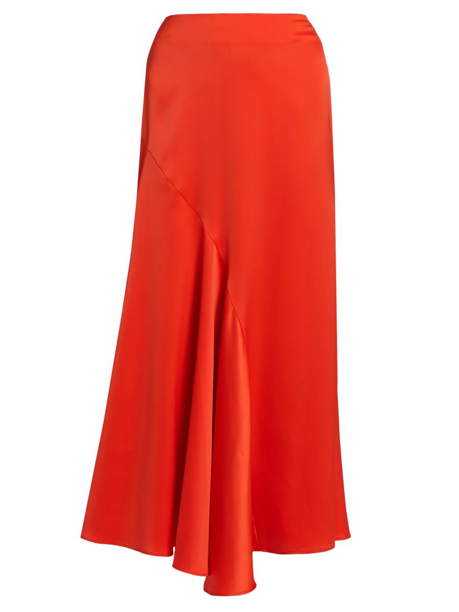 Derek Lam 10 Crosby Paulette Pleated Satin Midi-Skirt | Saks Fifth