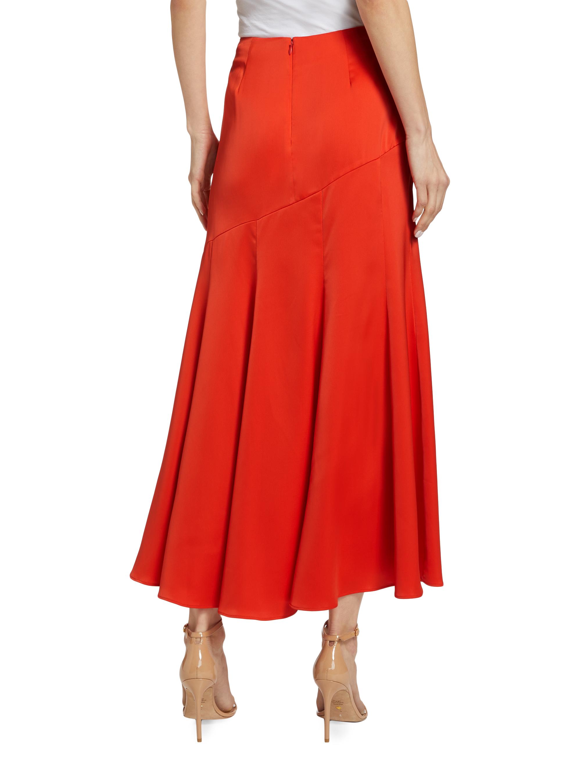 Derek Lam 10 Crosby Paulette Pleated Satin Midi-Skirt | Saks Fifth